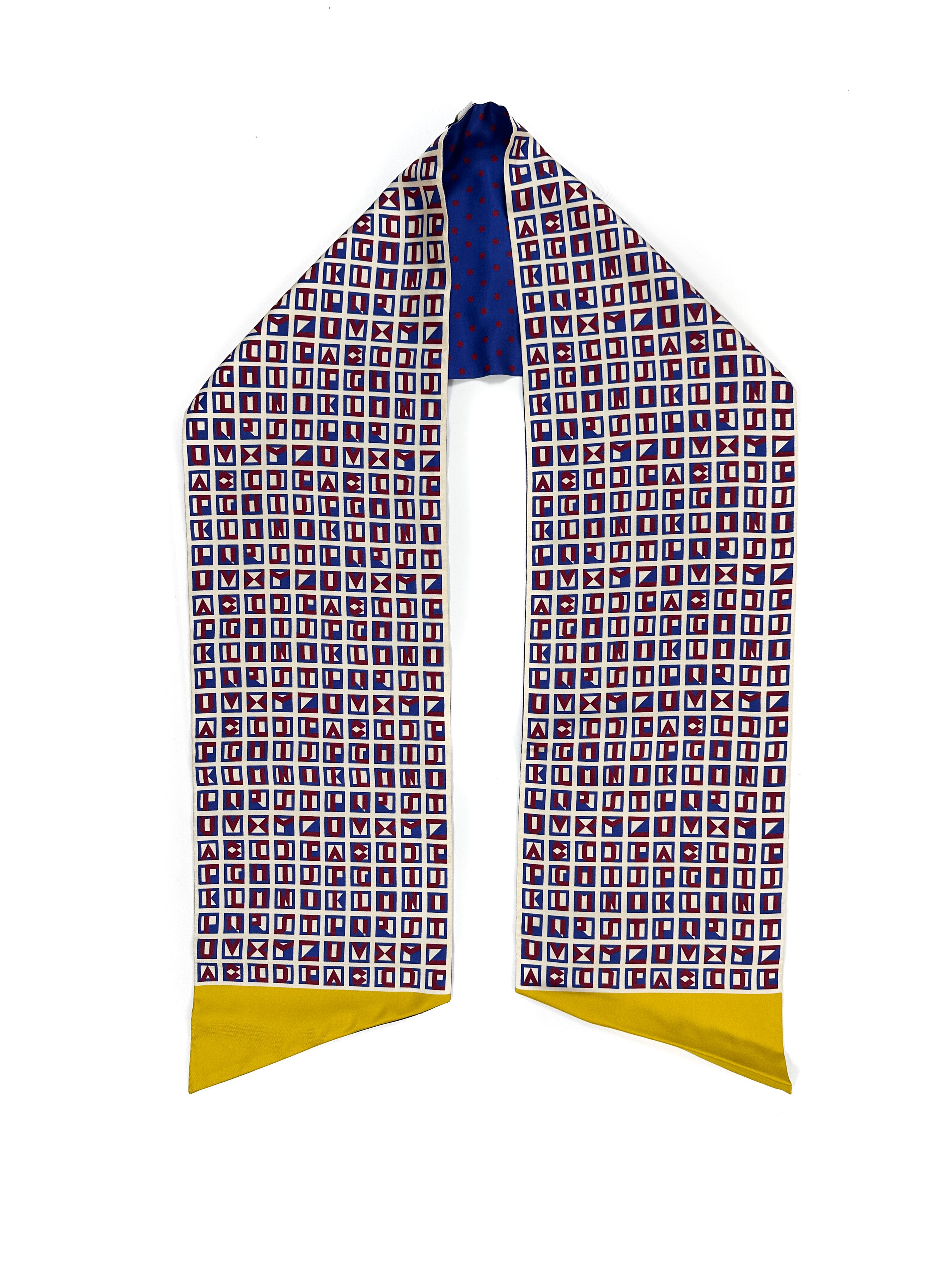 Hermès Lettres au Pois Maxi Twilly Cut