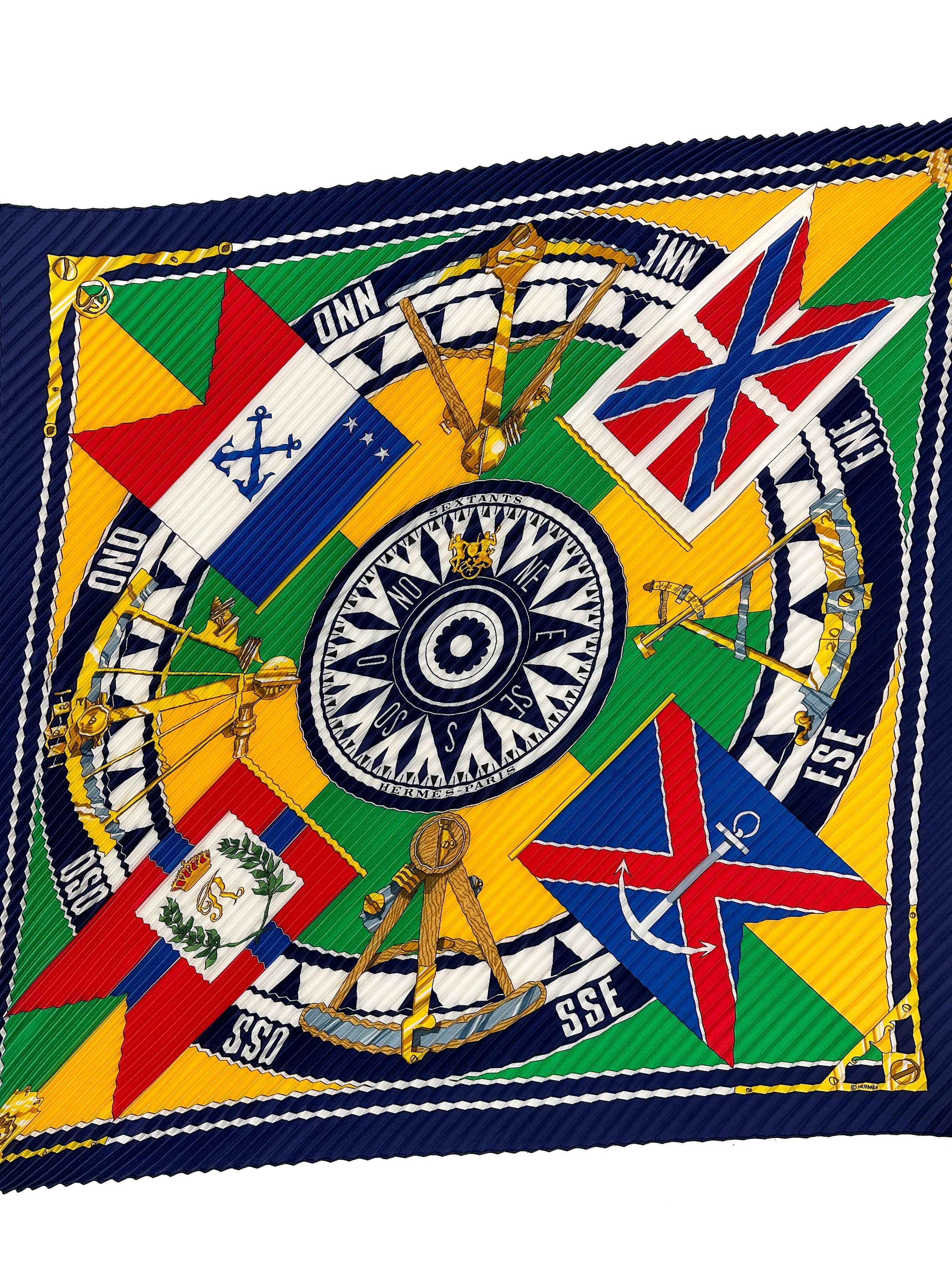 Hermès Sextants Plissé 90