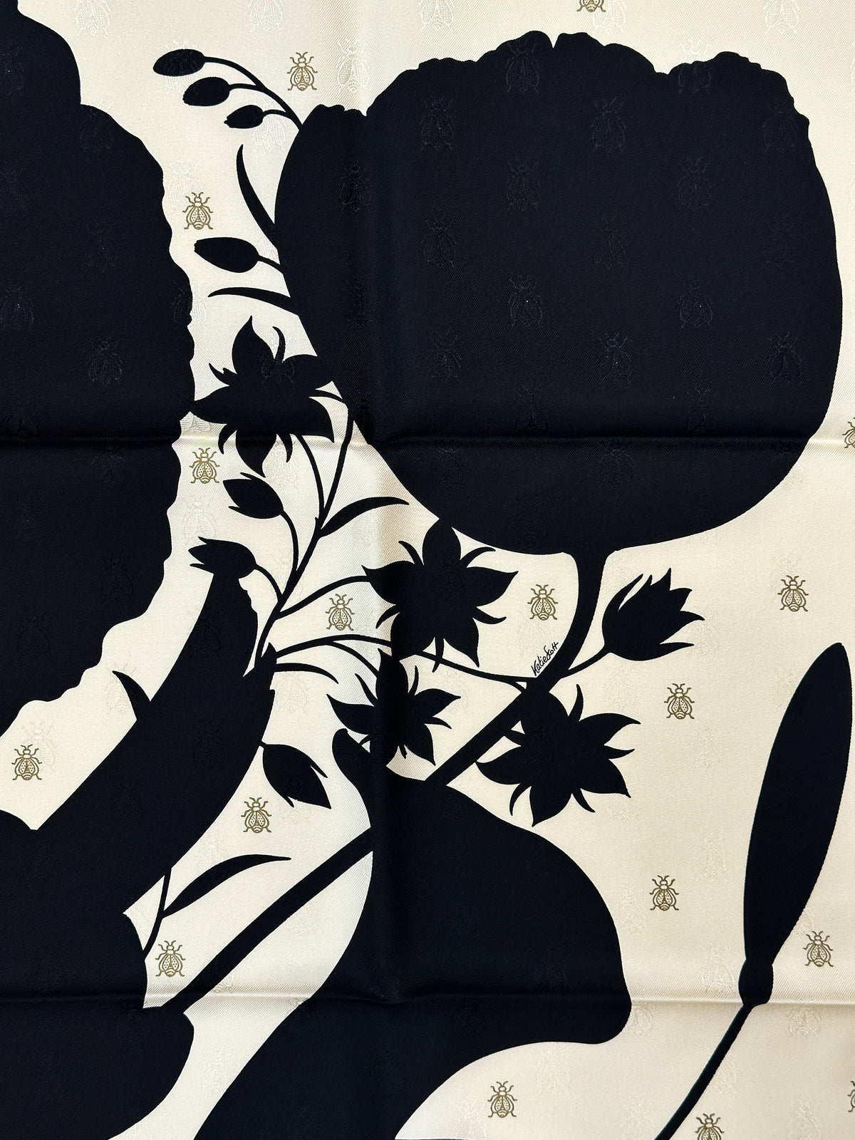 Hermès Bouquet Final Jacquard With Leather Tassel 90