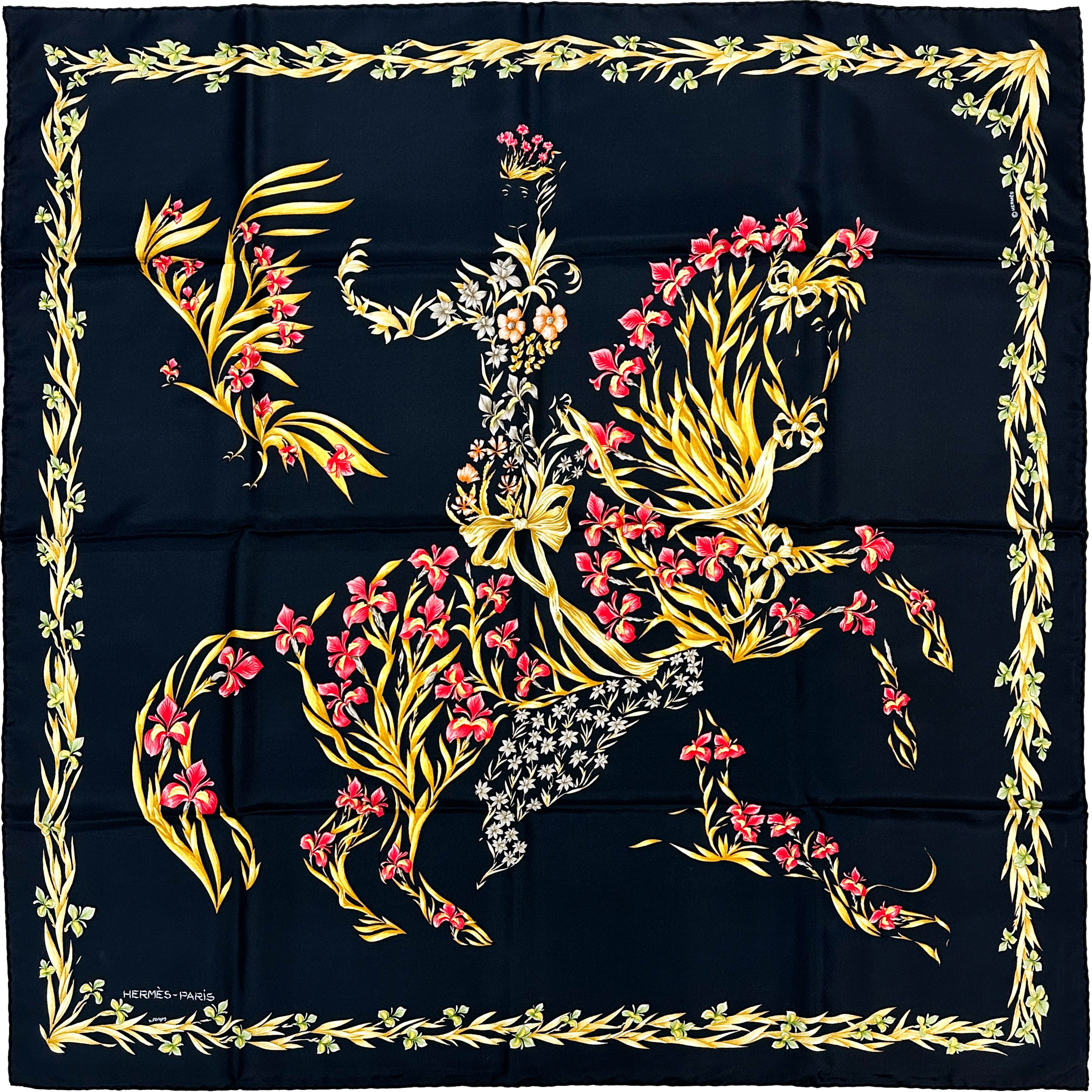 Hermès Cheval Fleuri 90