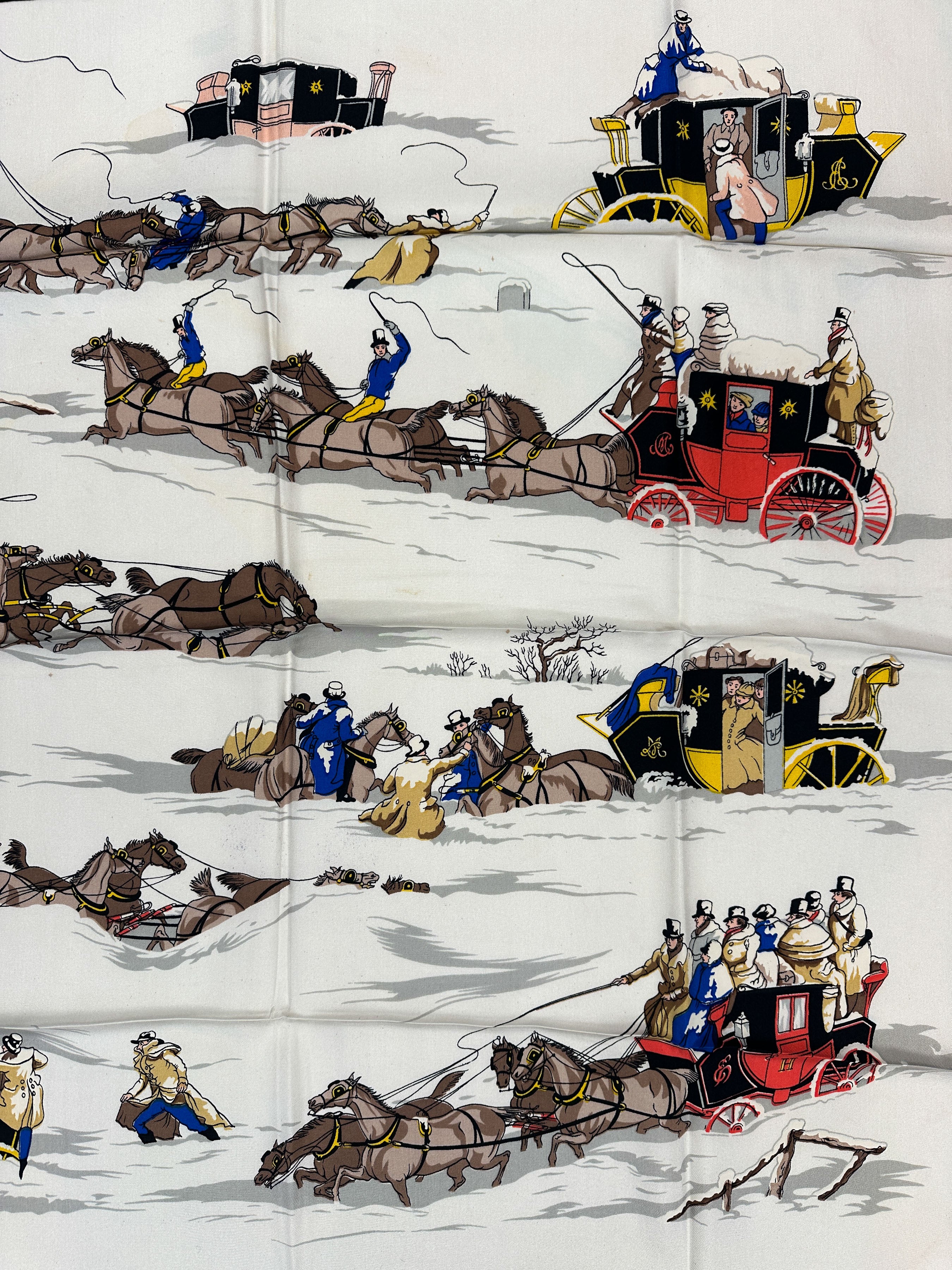 Hermès Diligences Par Temps de Neige 90 C.1967