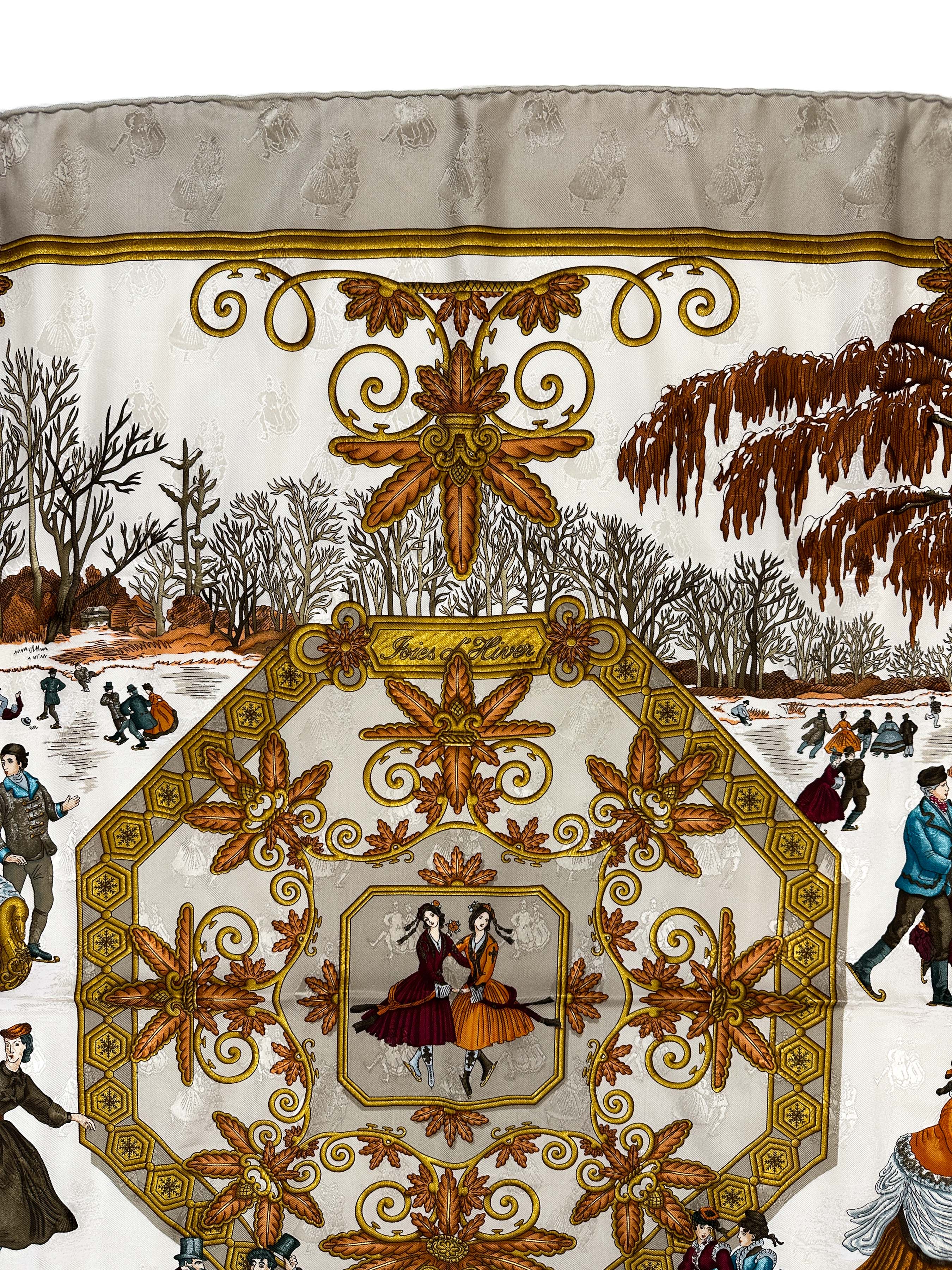 Hermès Joies d'Hiver Jacquard 90