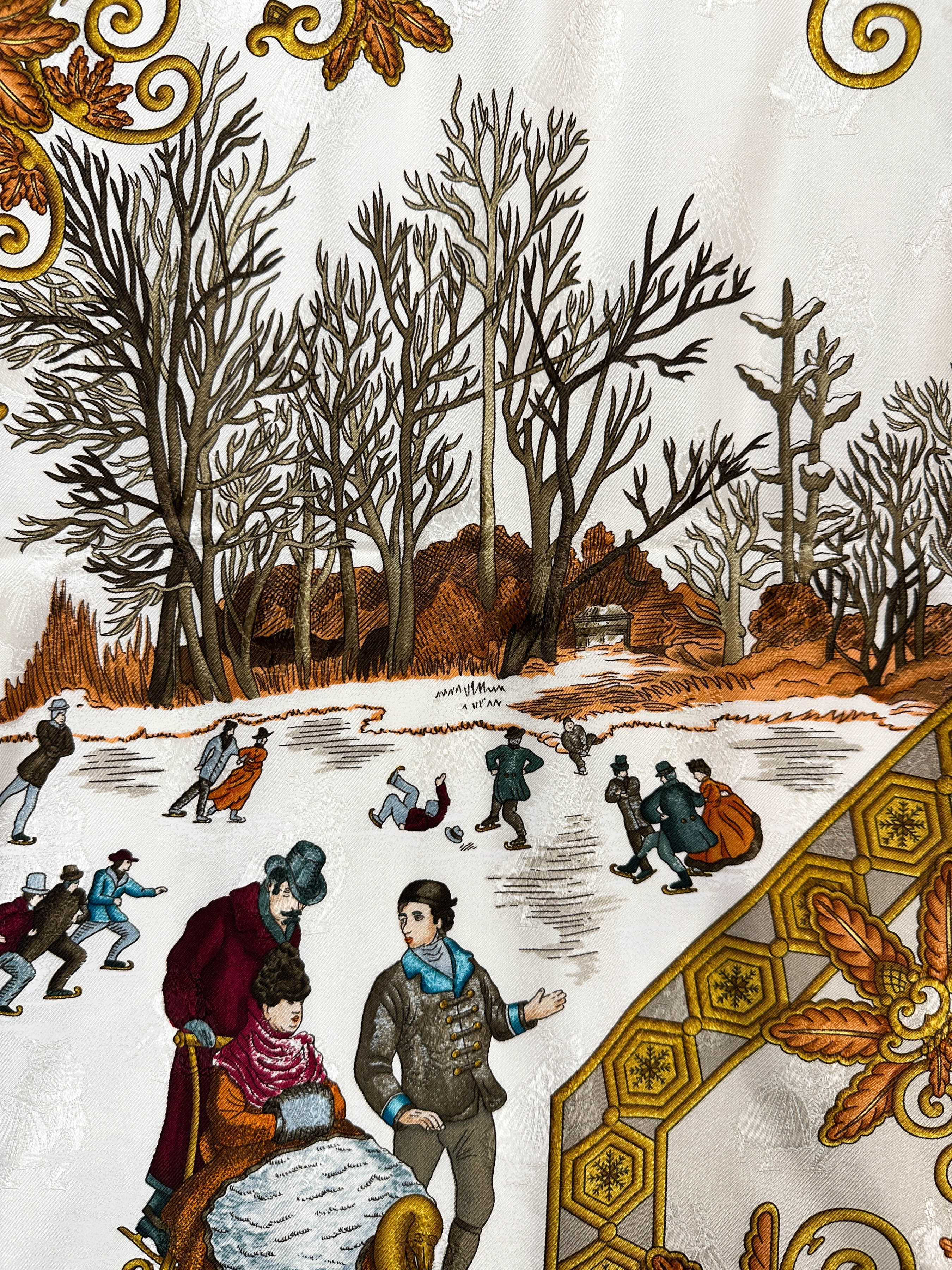 Hermès Joies d'Hiver Jacquard 90