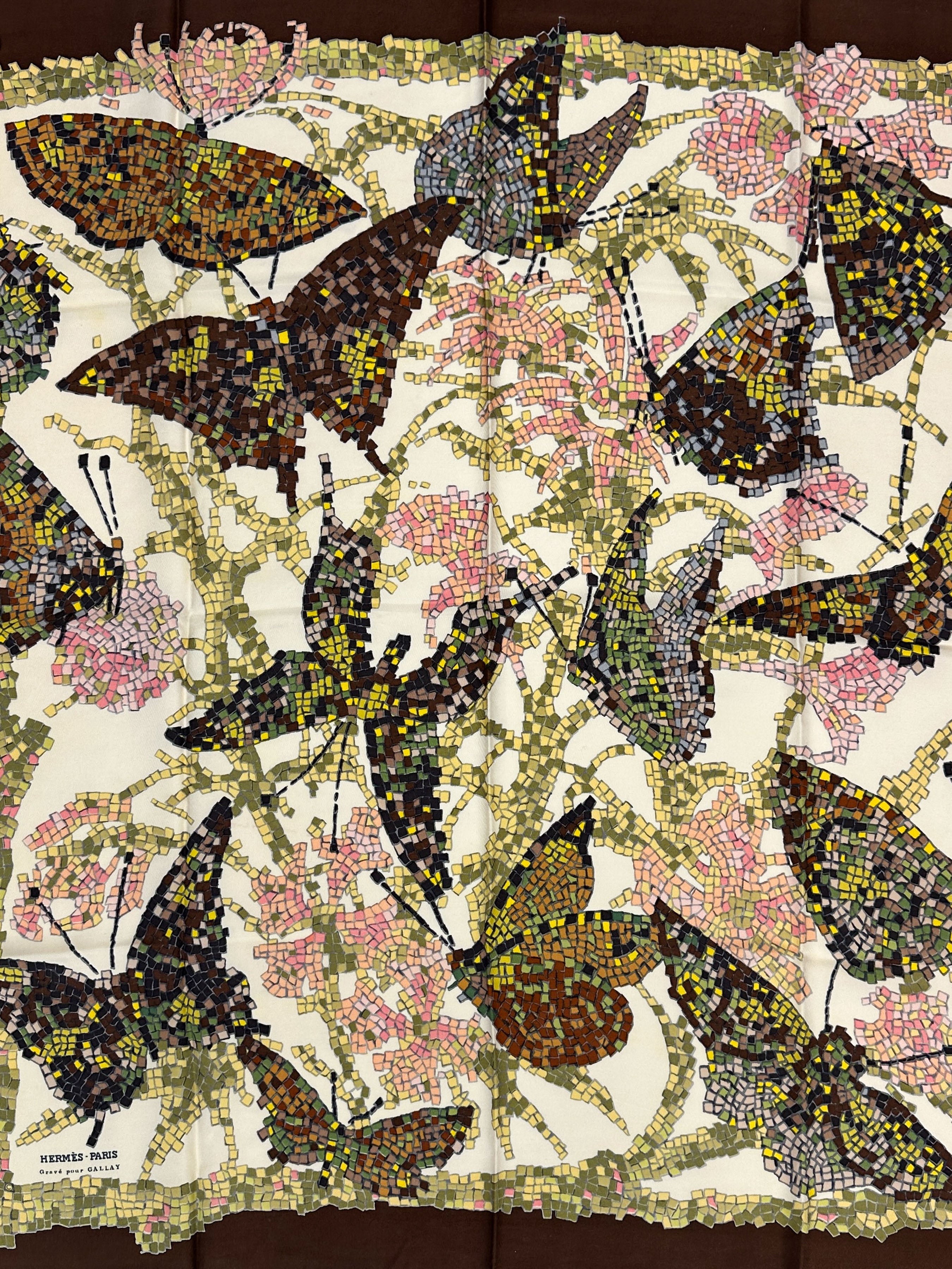 Hermès Papillons Mosaïques 90