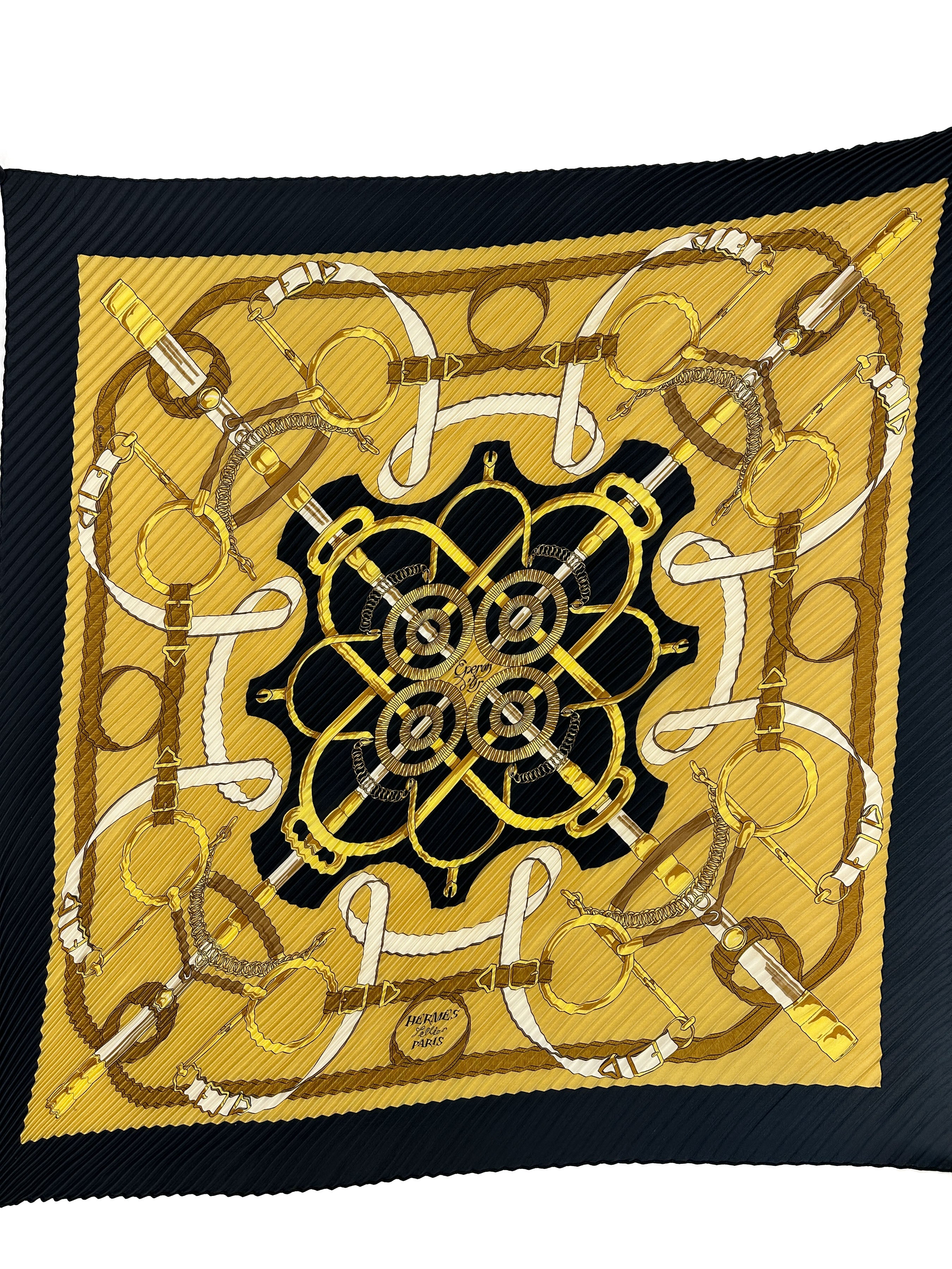Hermès Eperon d'Or Plissé 90