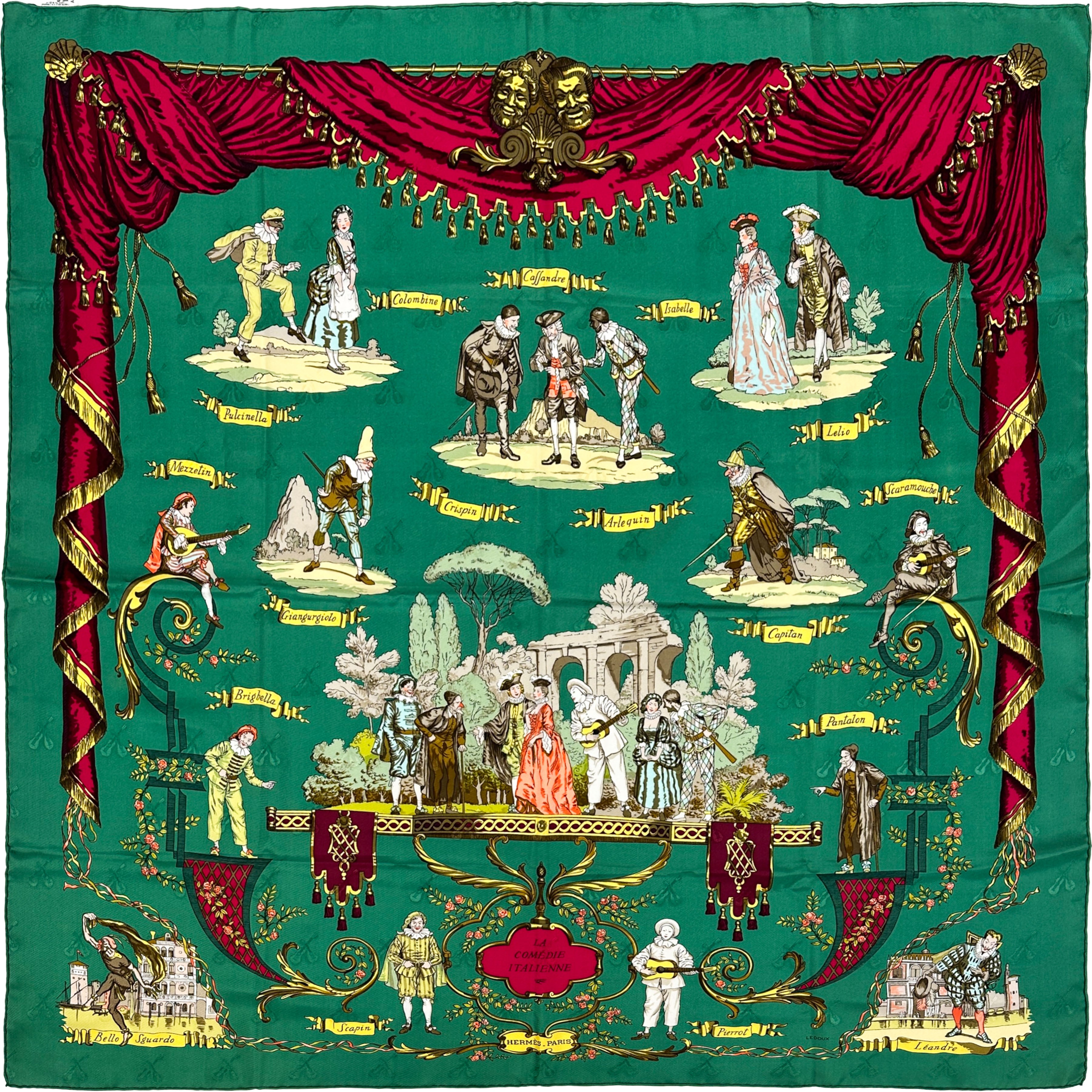 Hermès La Comédie Italienne Jacquard 90