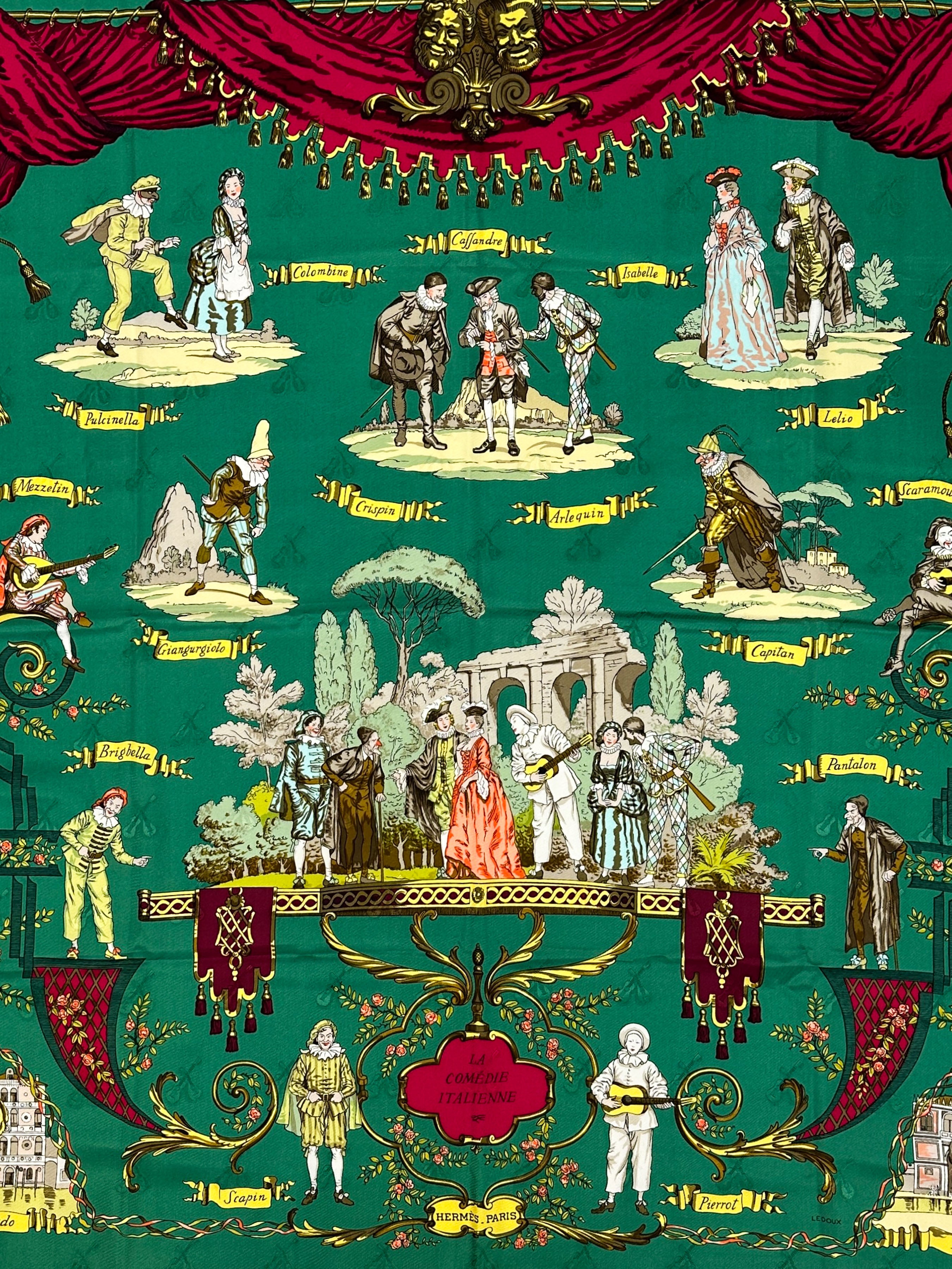 Hermès La Comédie Italienne Jacquard 90