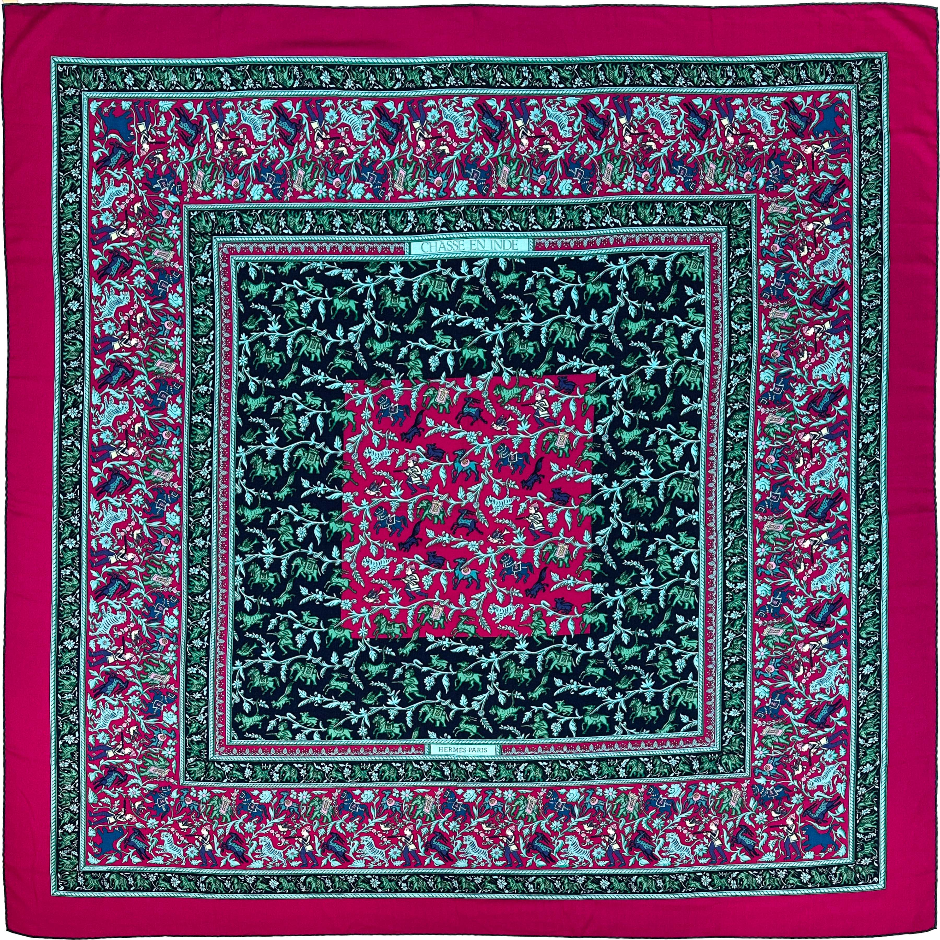 Hermès Chasse en Inde Cashmere Silk 140