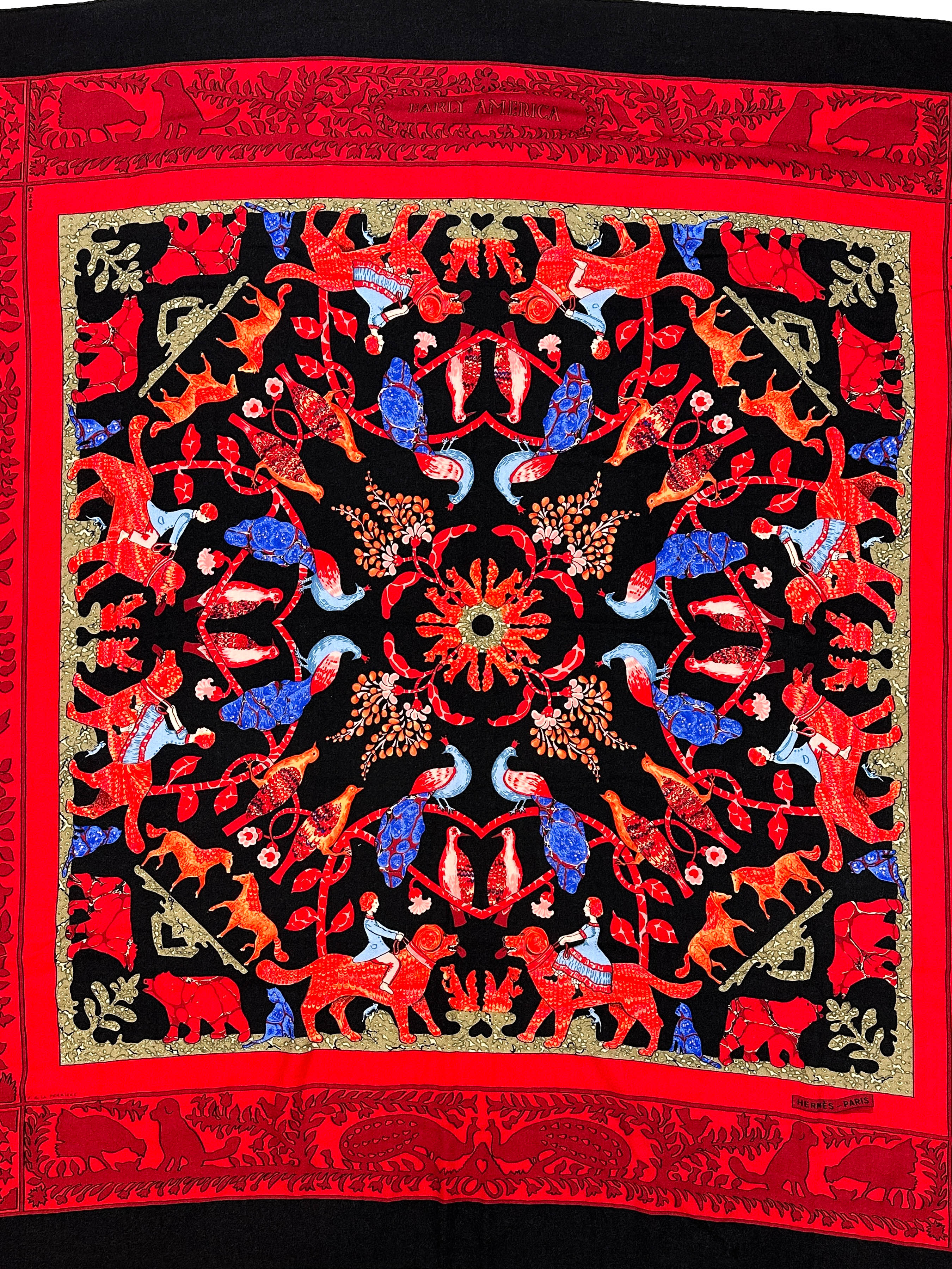 Hermès Early America Cashmere Silk 140