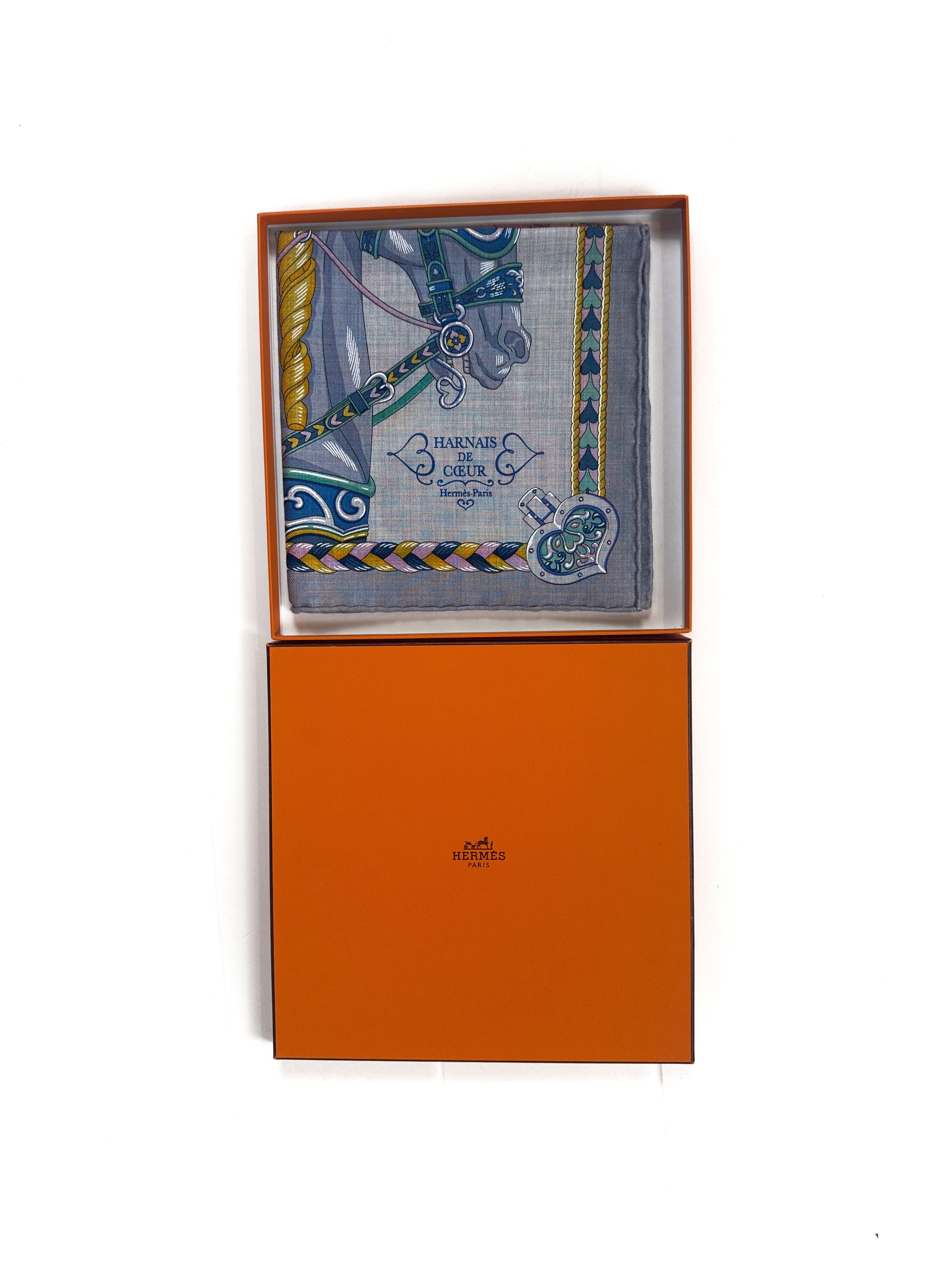 Hermès Harnais de Coeur Cashmere Silk 45
