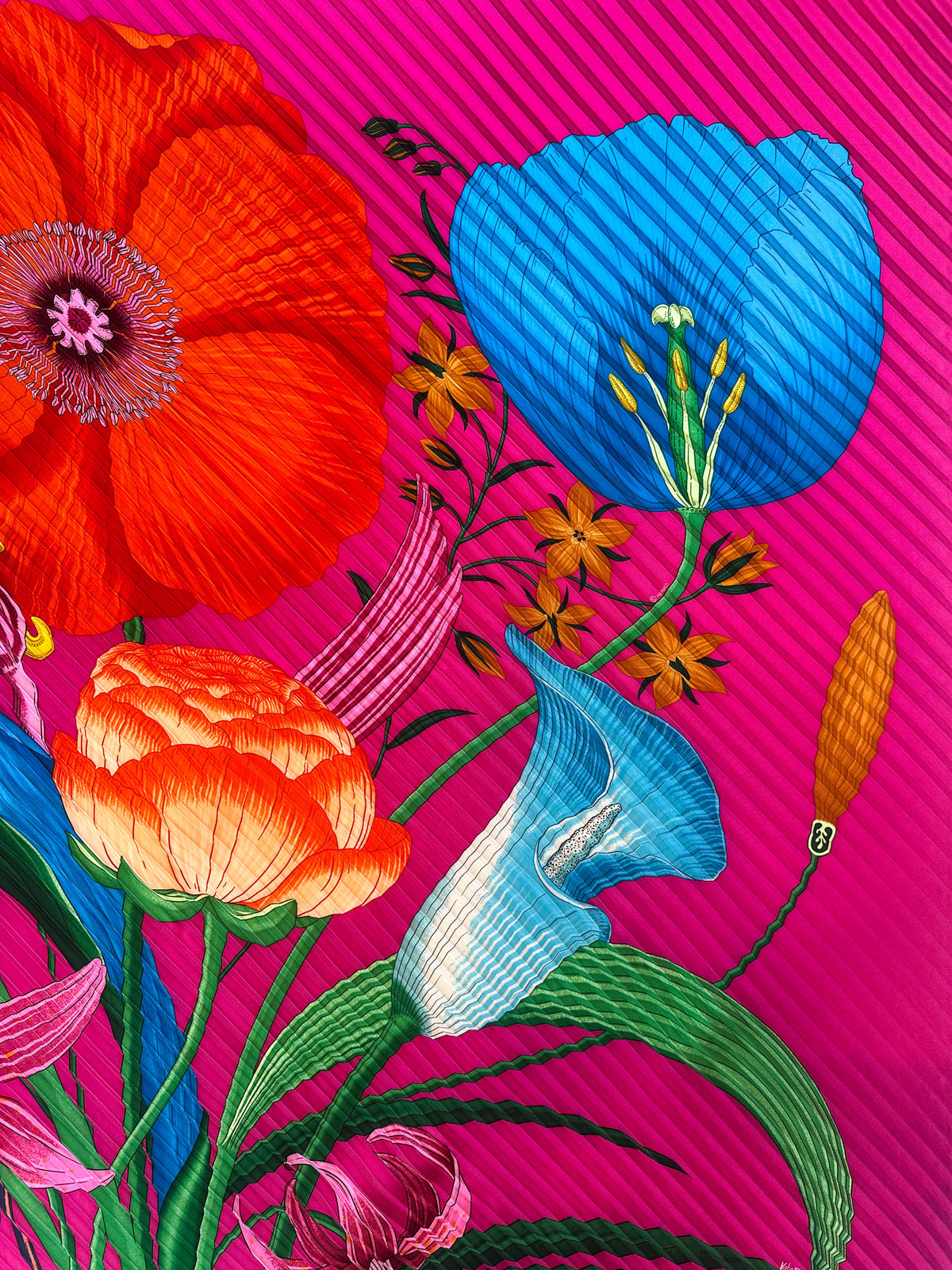 Hermès Bouquet Final Plissé 140