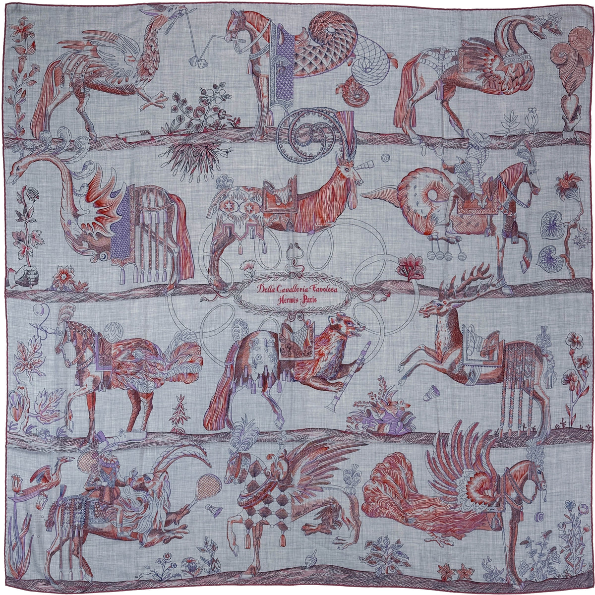 Hermès Della Cavalleria Favolosa Cashmere Silk 140