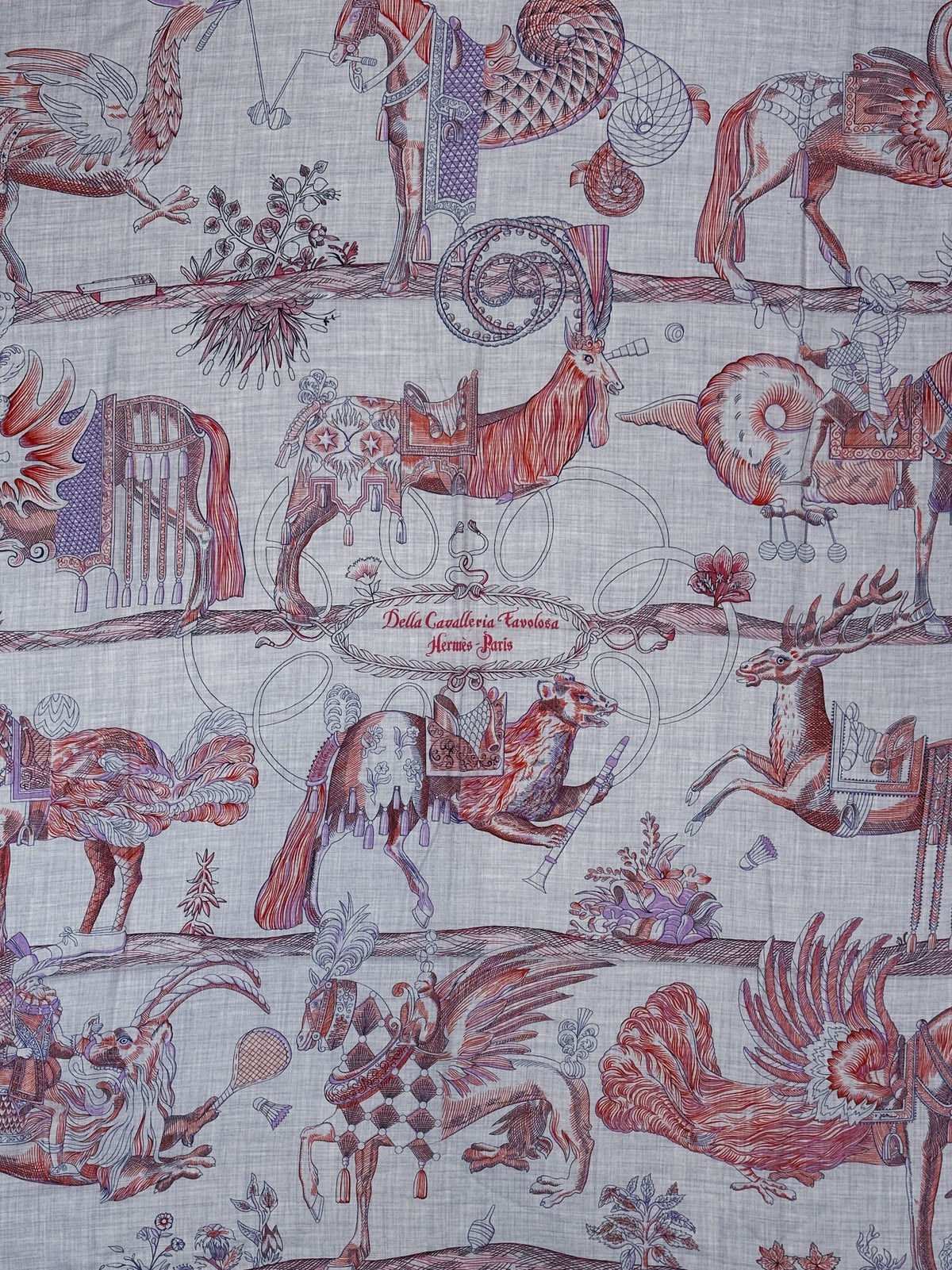 Hermès Della Cavalleria Favolosa Cashmere Silk 140