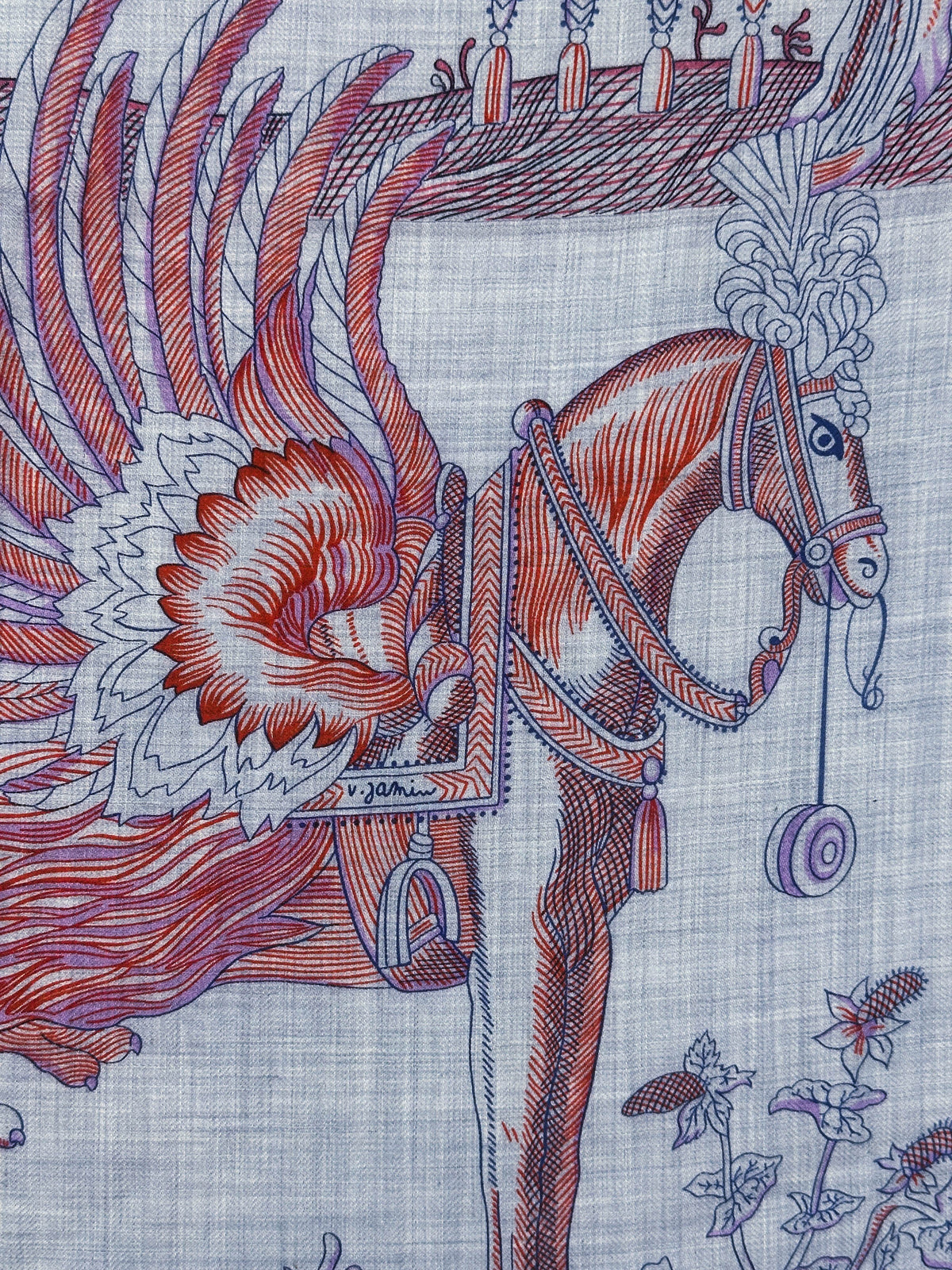 Hermès Della Cavalleria Favolosa Cashmere Silk 140