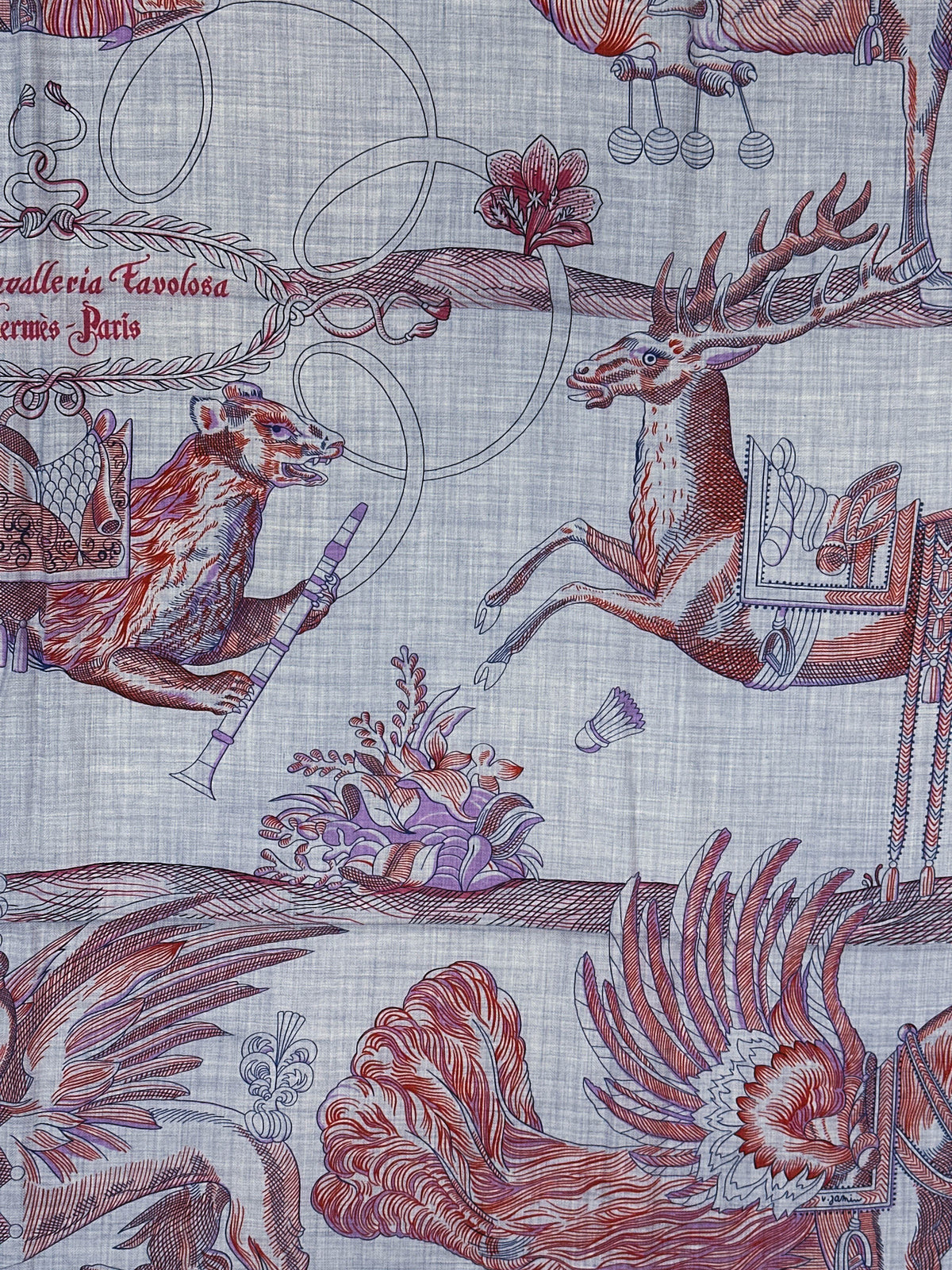 Hermès Della Cavalleria Favolosa Cashmere Silk 140
