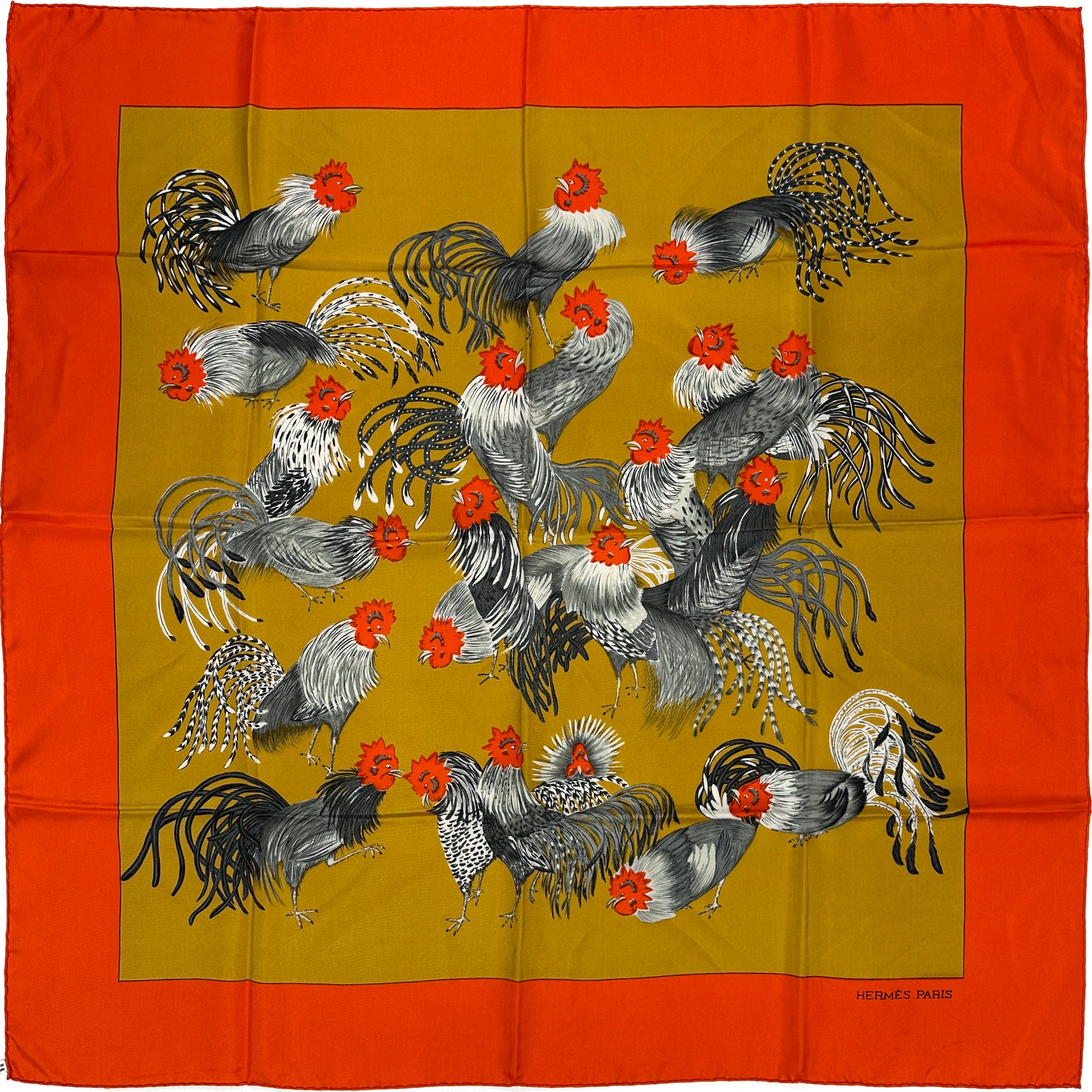 Hermès Les Coqs 90