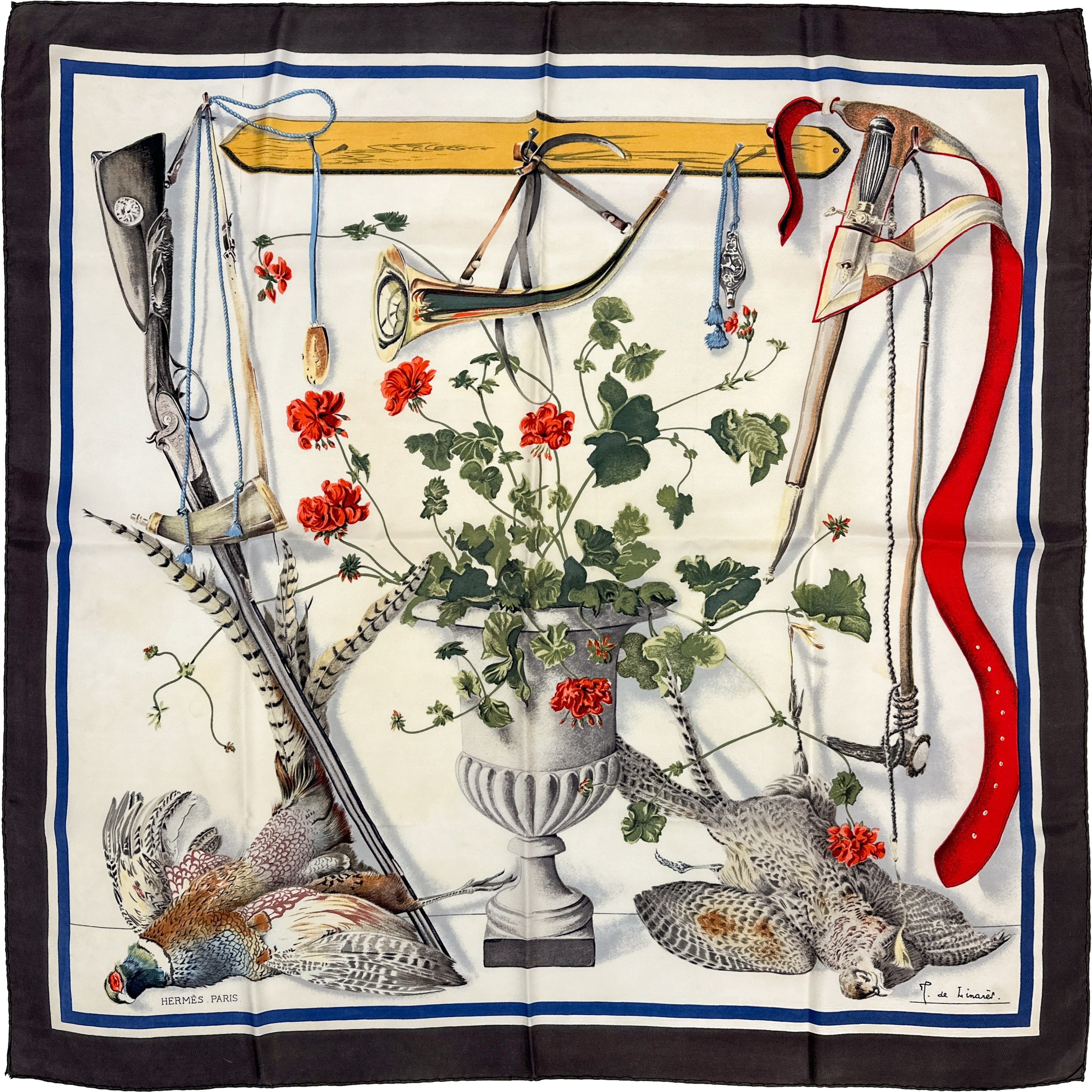 Hermès Fleurs et Gibiers 90