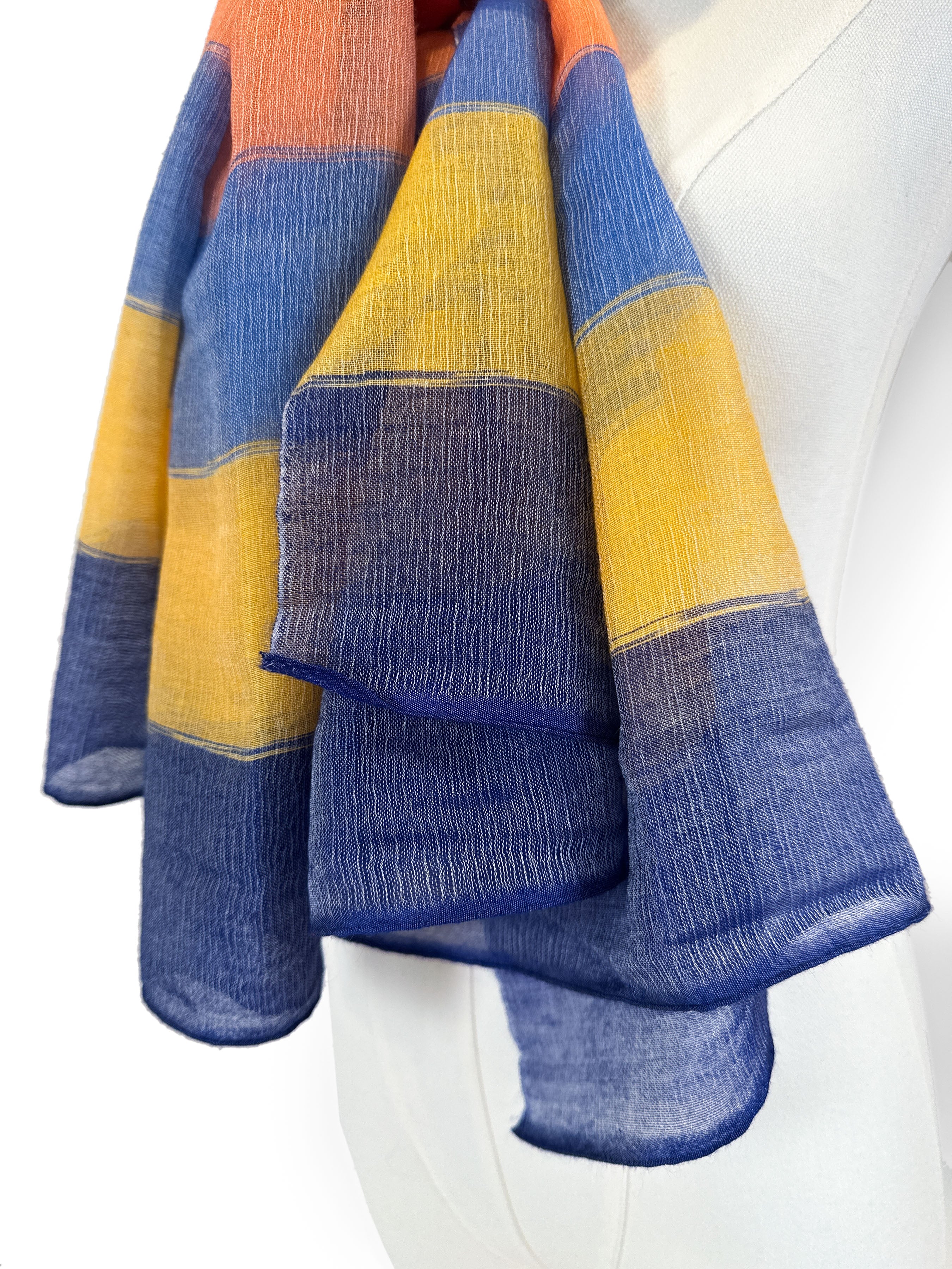 Hermès Etole Plume Bayadere Shawl