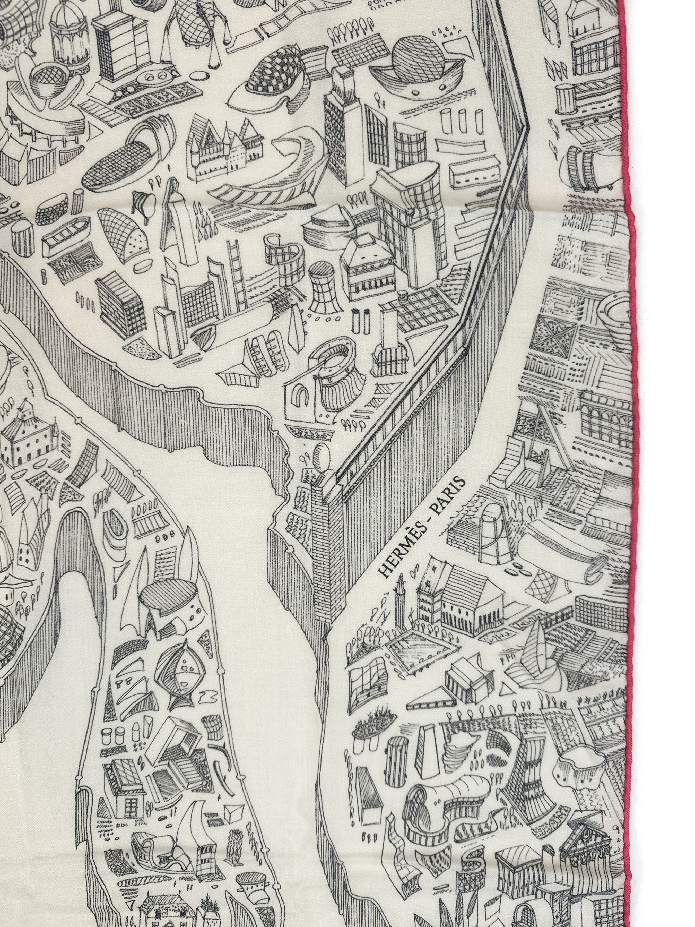 Hermès La Nouvelle Cité Cavalière Cashmere Silk 140