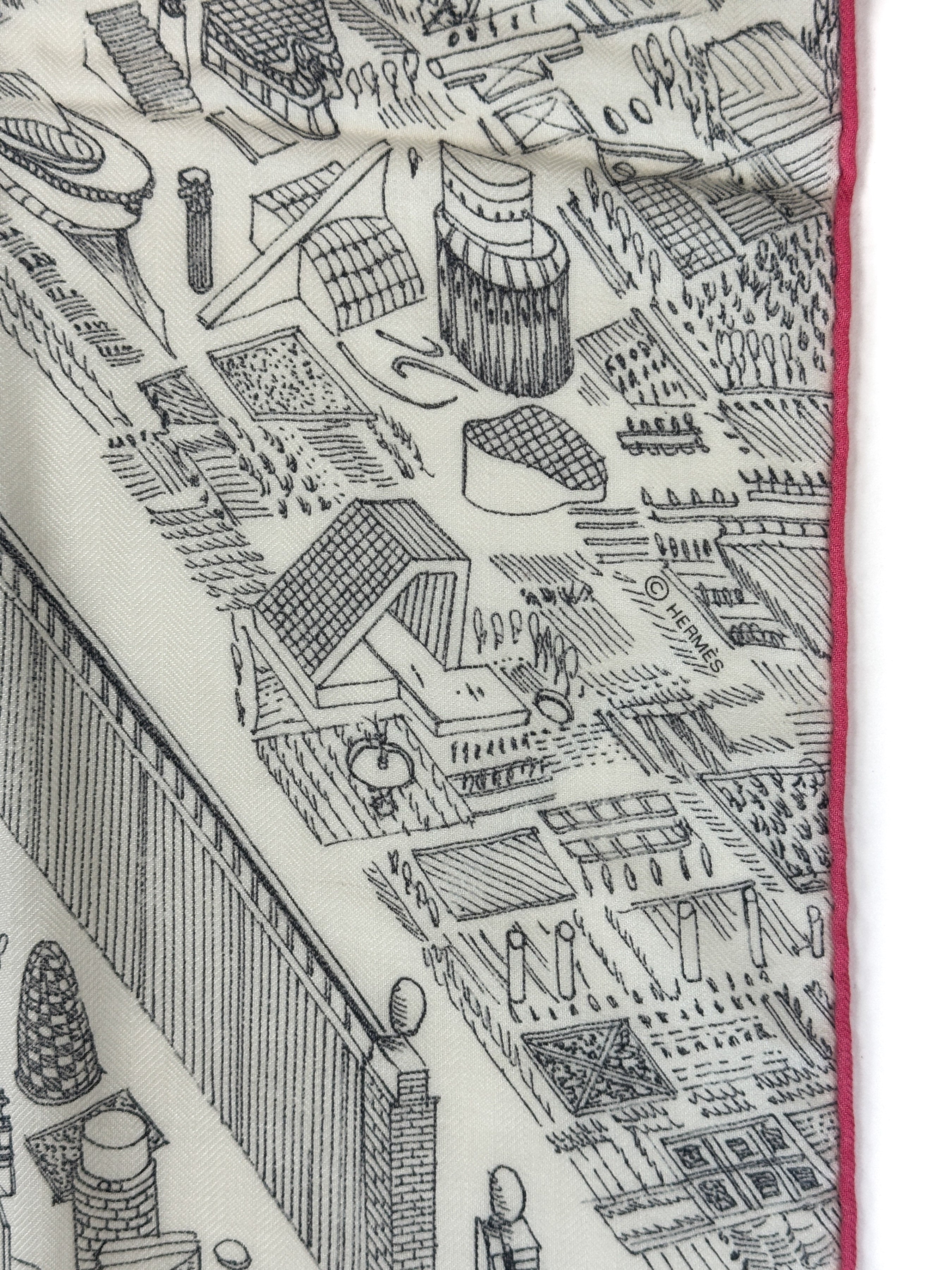 Hermès La Nouvelle Cité Cavalière Cashmere Silk 140