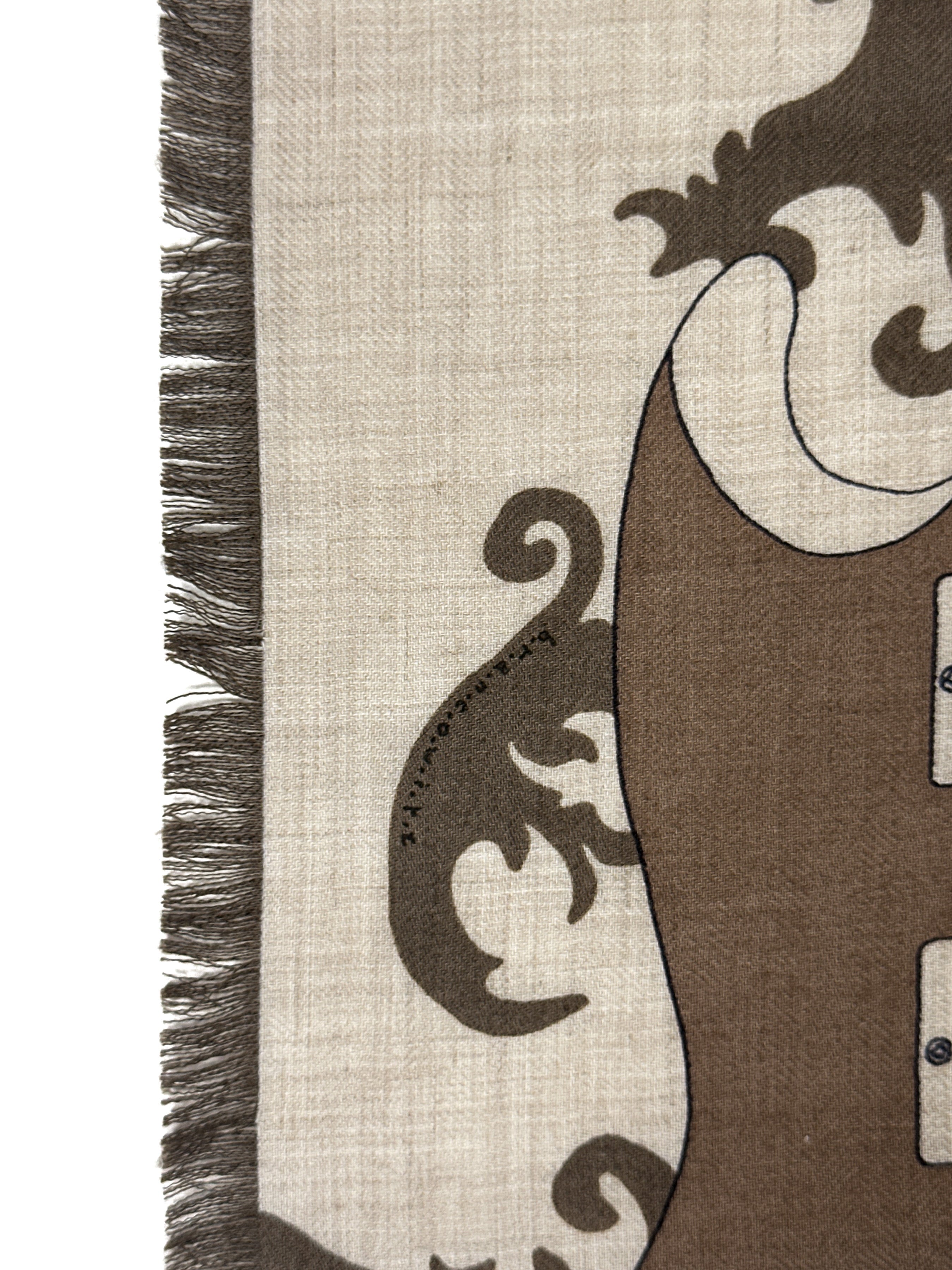 Hermès On Air! Fringed Cashmere Silk 65