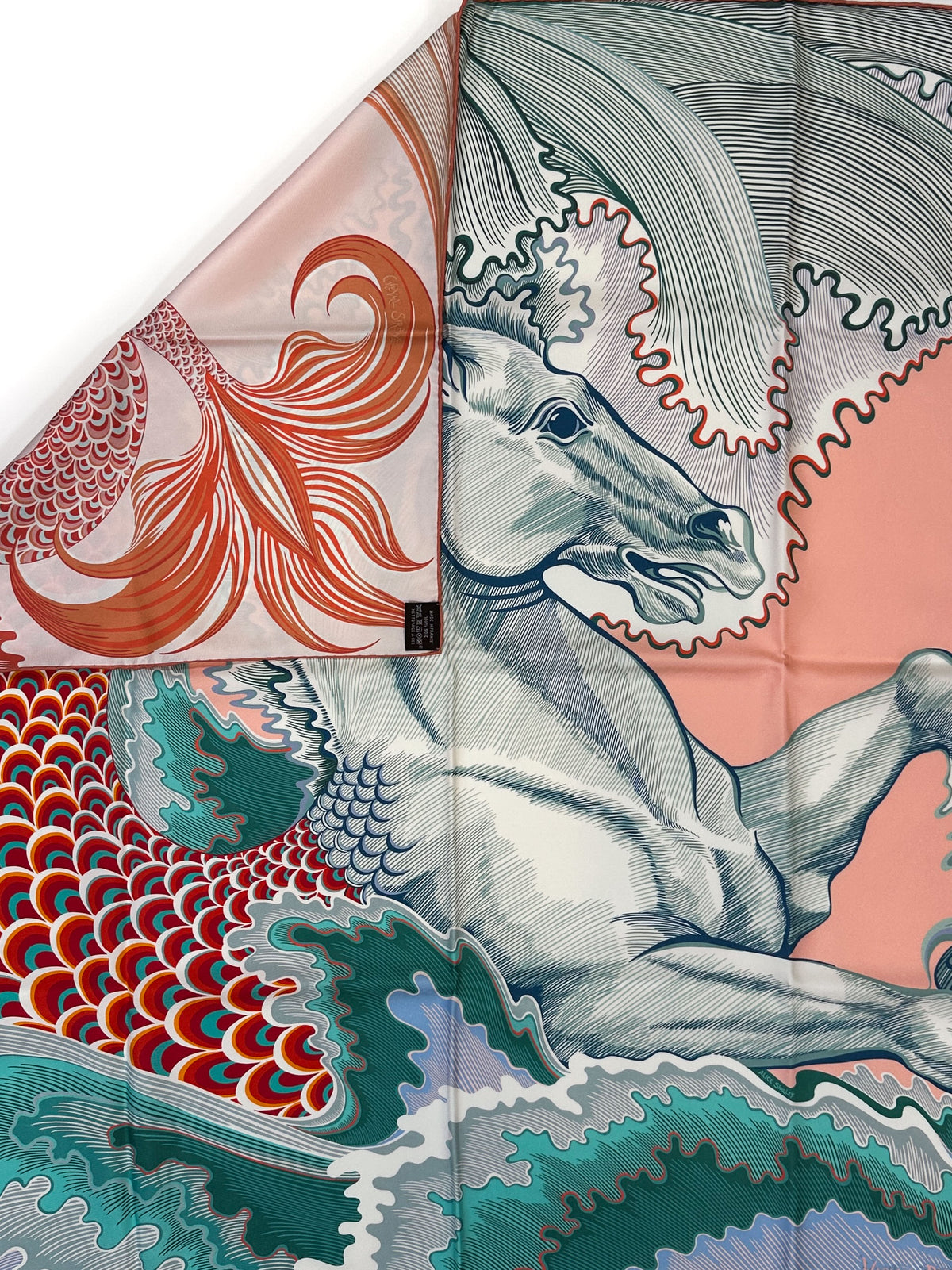 Hermès Cheval Sirene Double Face 90