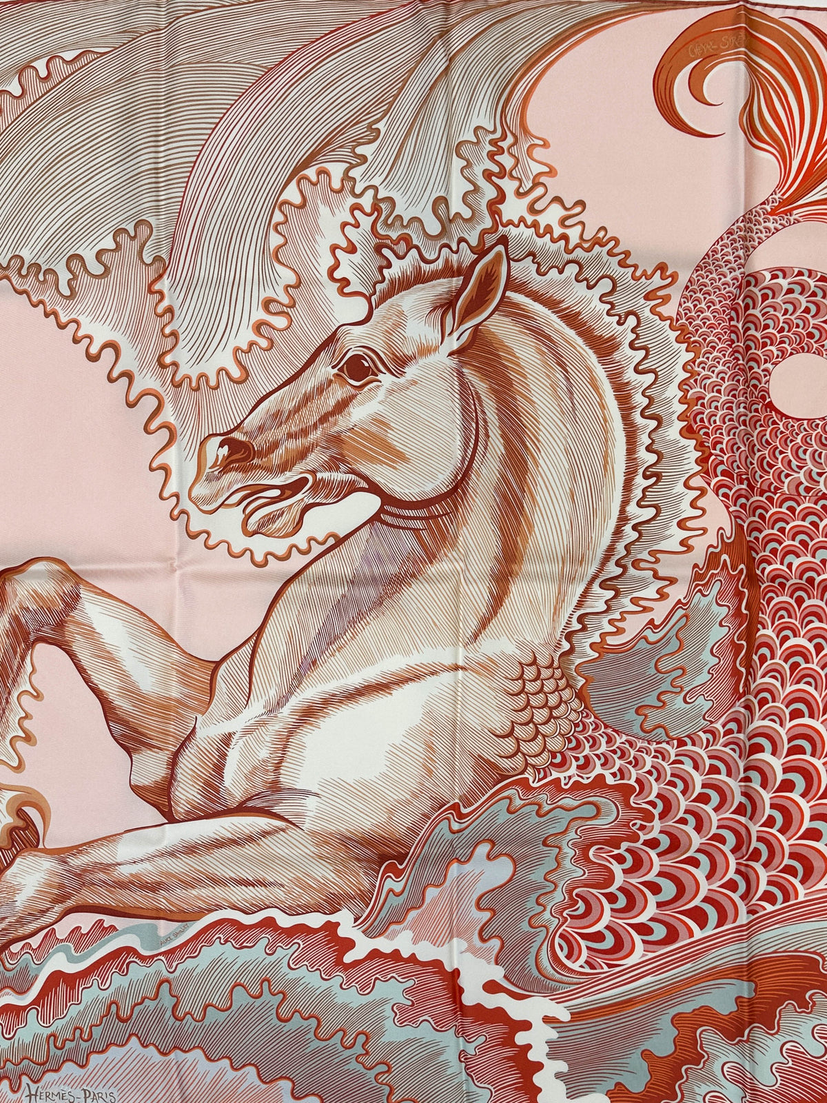 Hermès Cheval Sirene Double Face 90