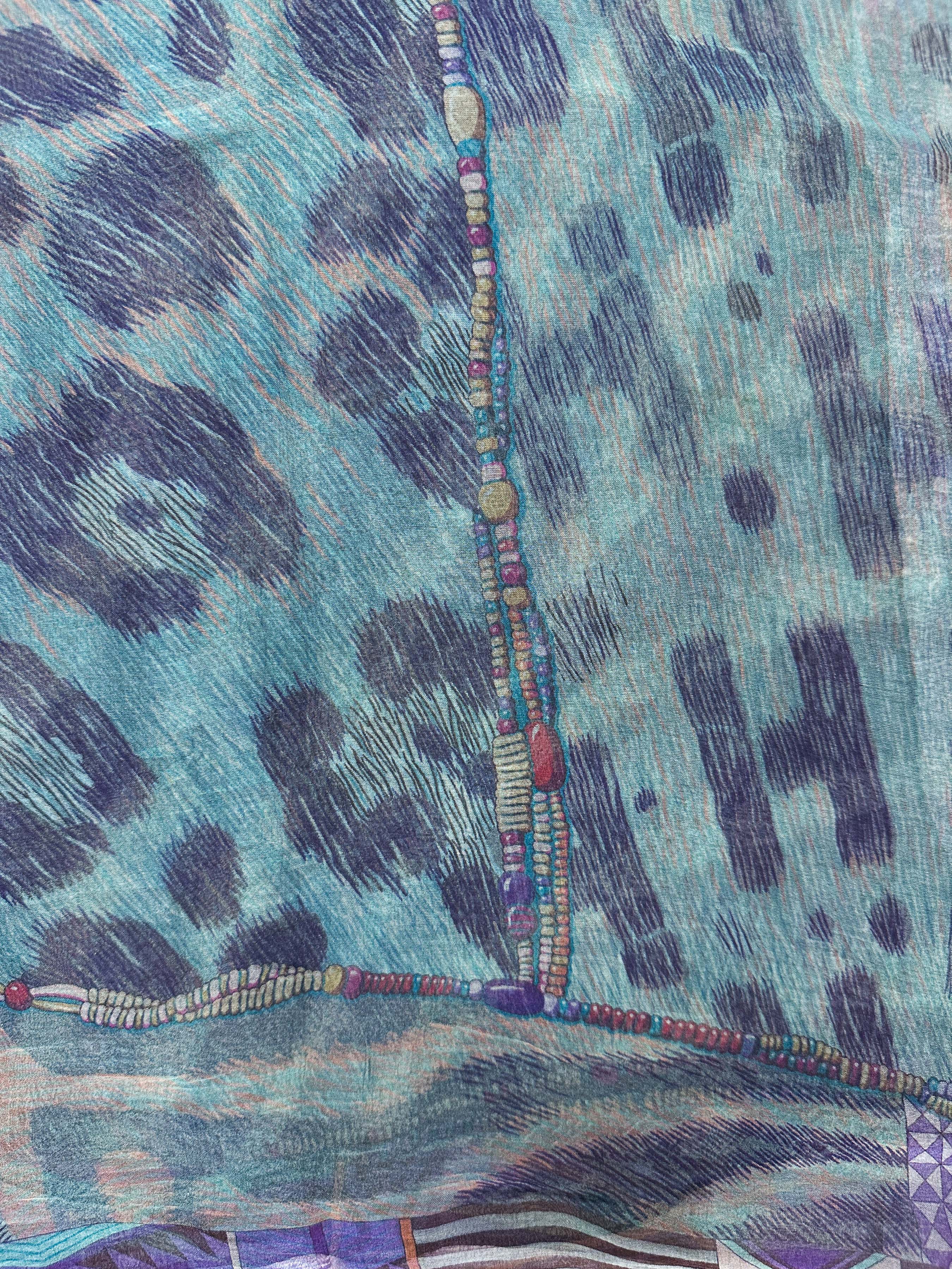 Hermès Pelages et Camouflage Mousseline Shawl