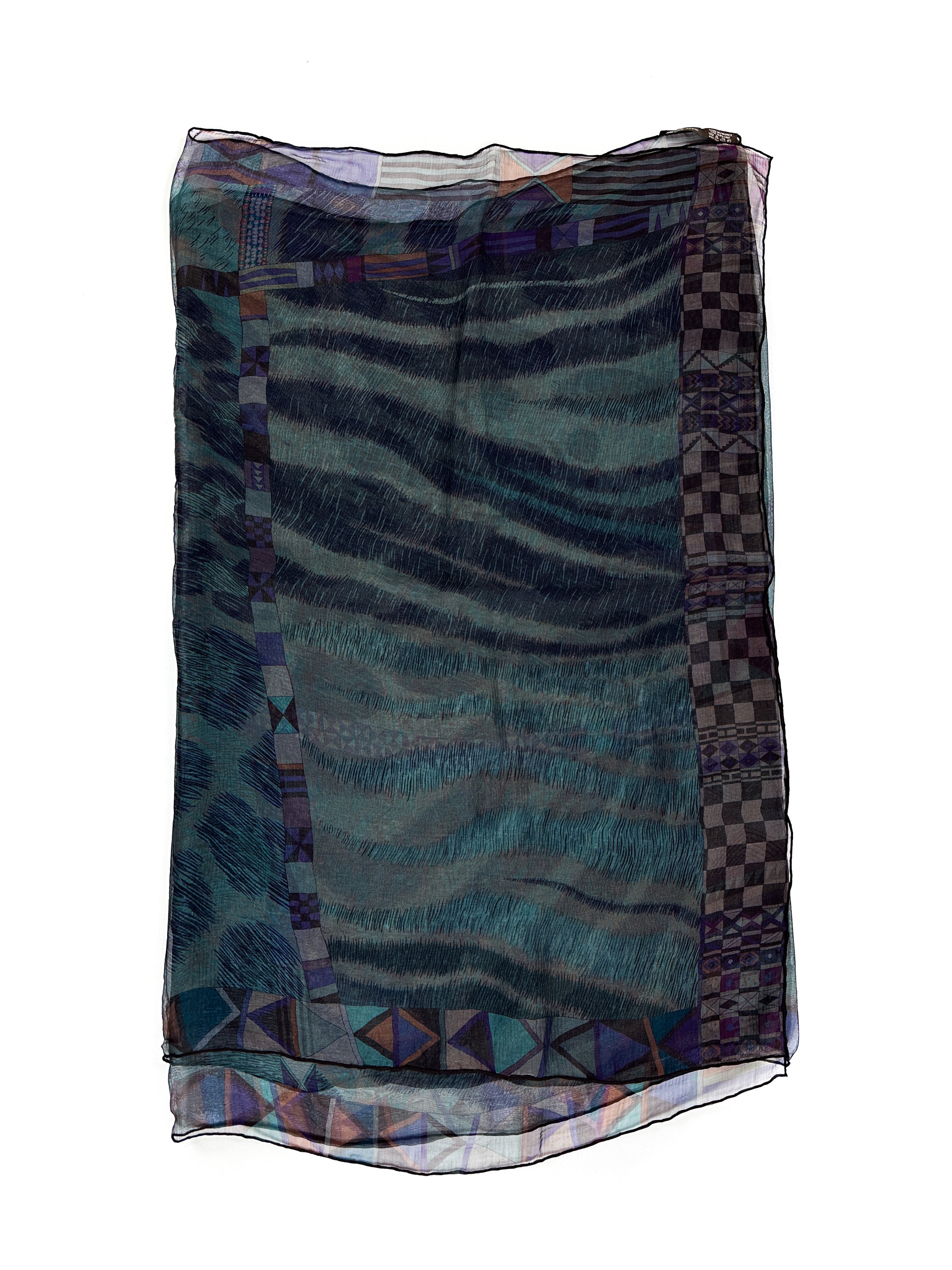 Hermès Pelages et Camouflage Mousseline Shawl