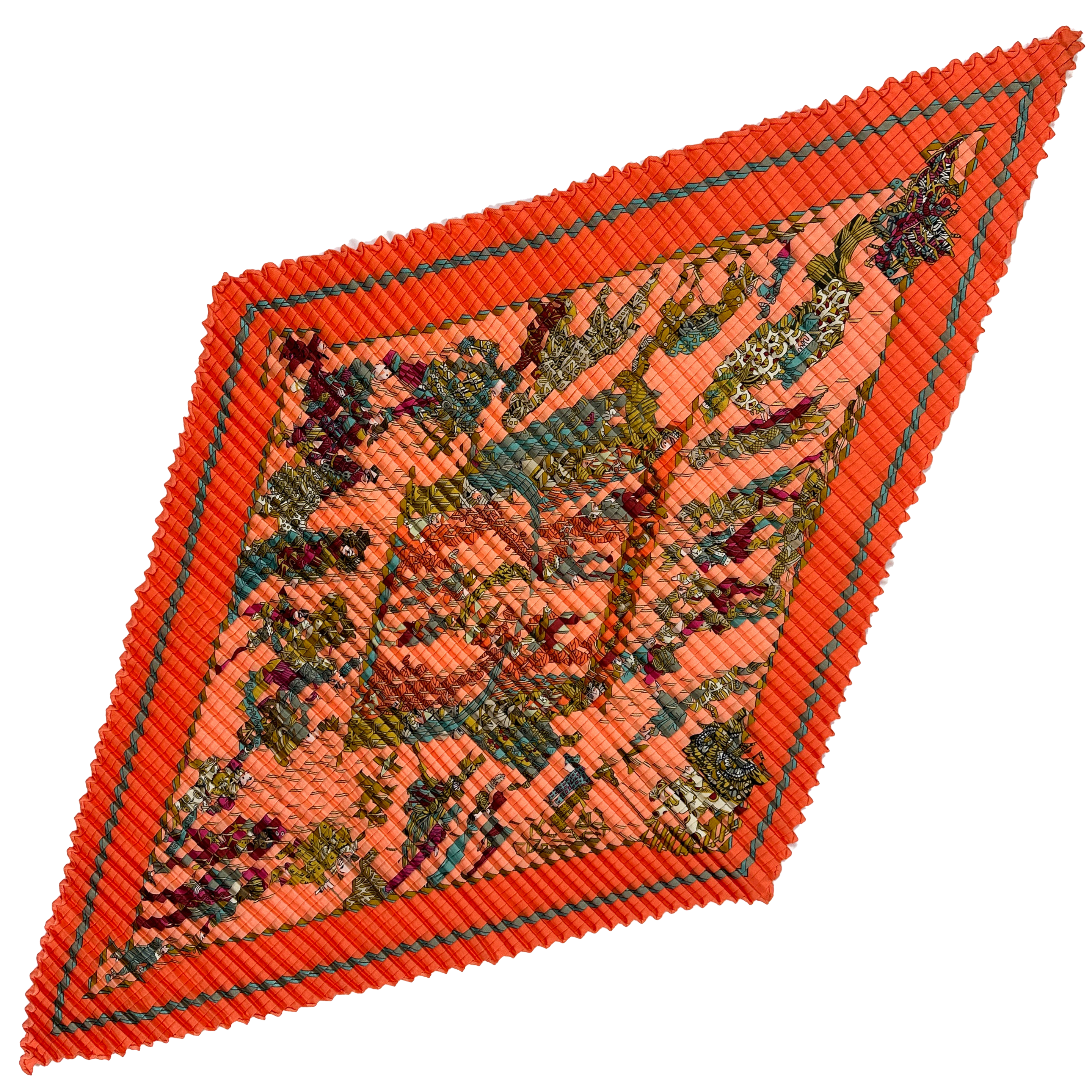 Hermès Le Temps des Marionnettes Mosaic Plissé 90