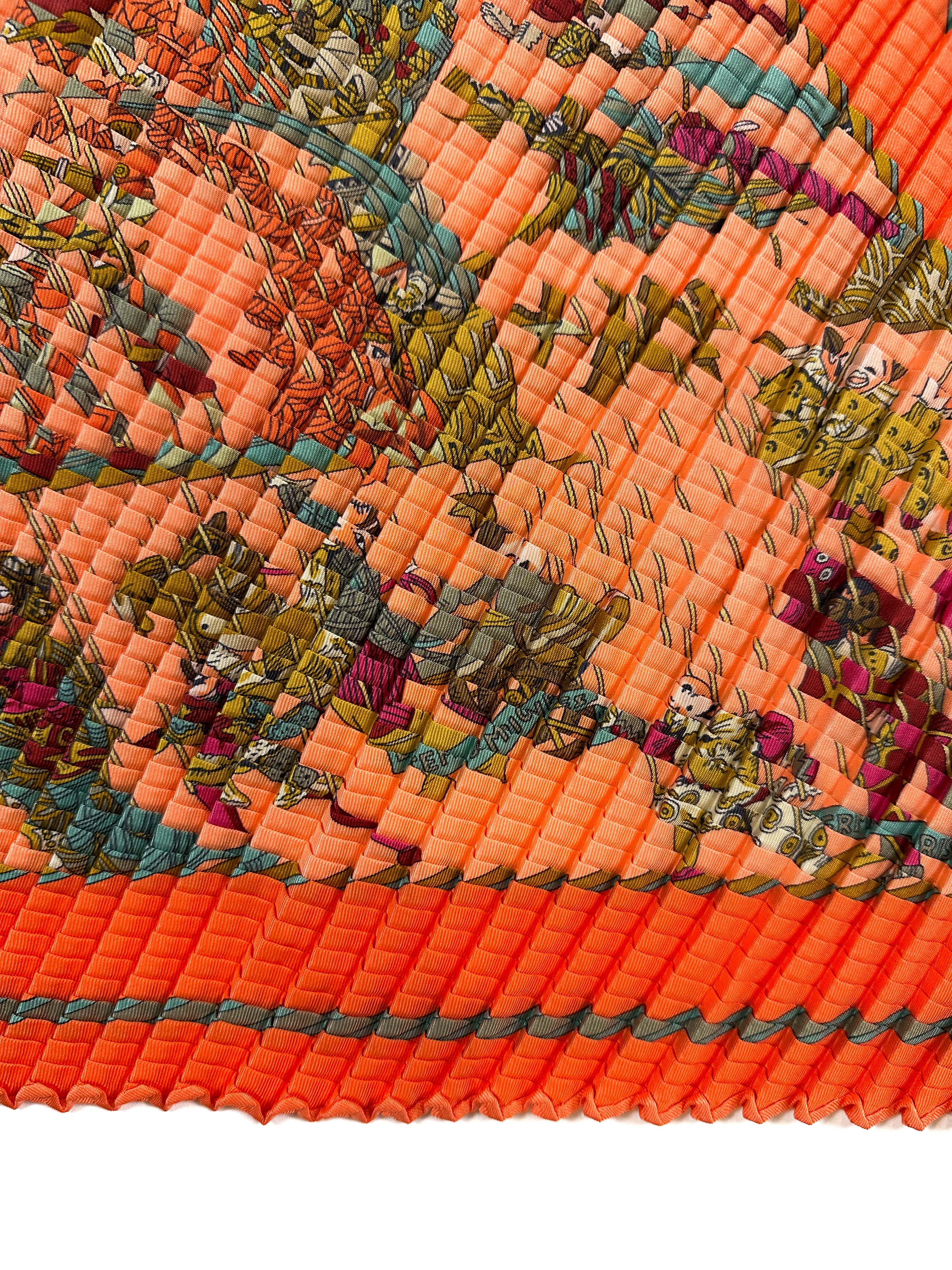 Hermès Le Temps des Marionnettes Mosaic Plissé 90