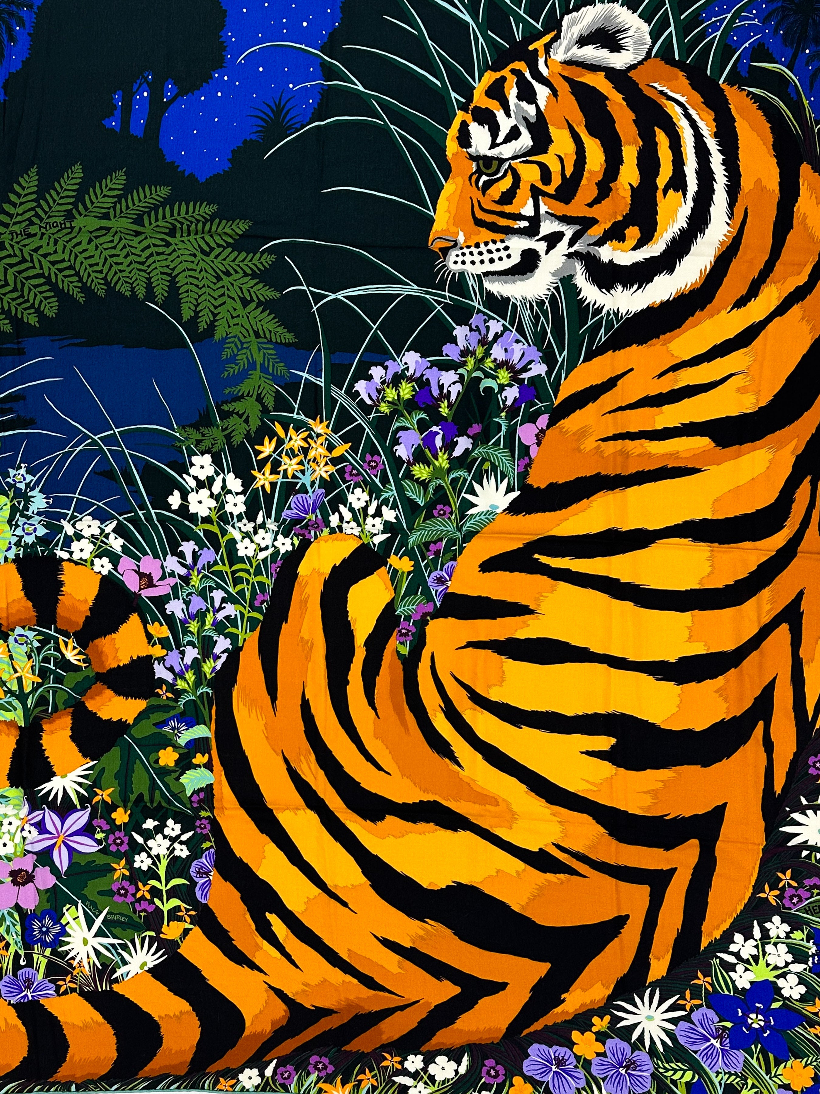 エルメス カシミヤ100% リバーシブルマフラー Celtic tiger Hermès Tyger Tyger Cashmere Silk 140
