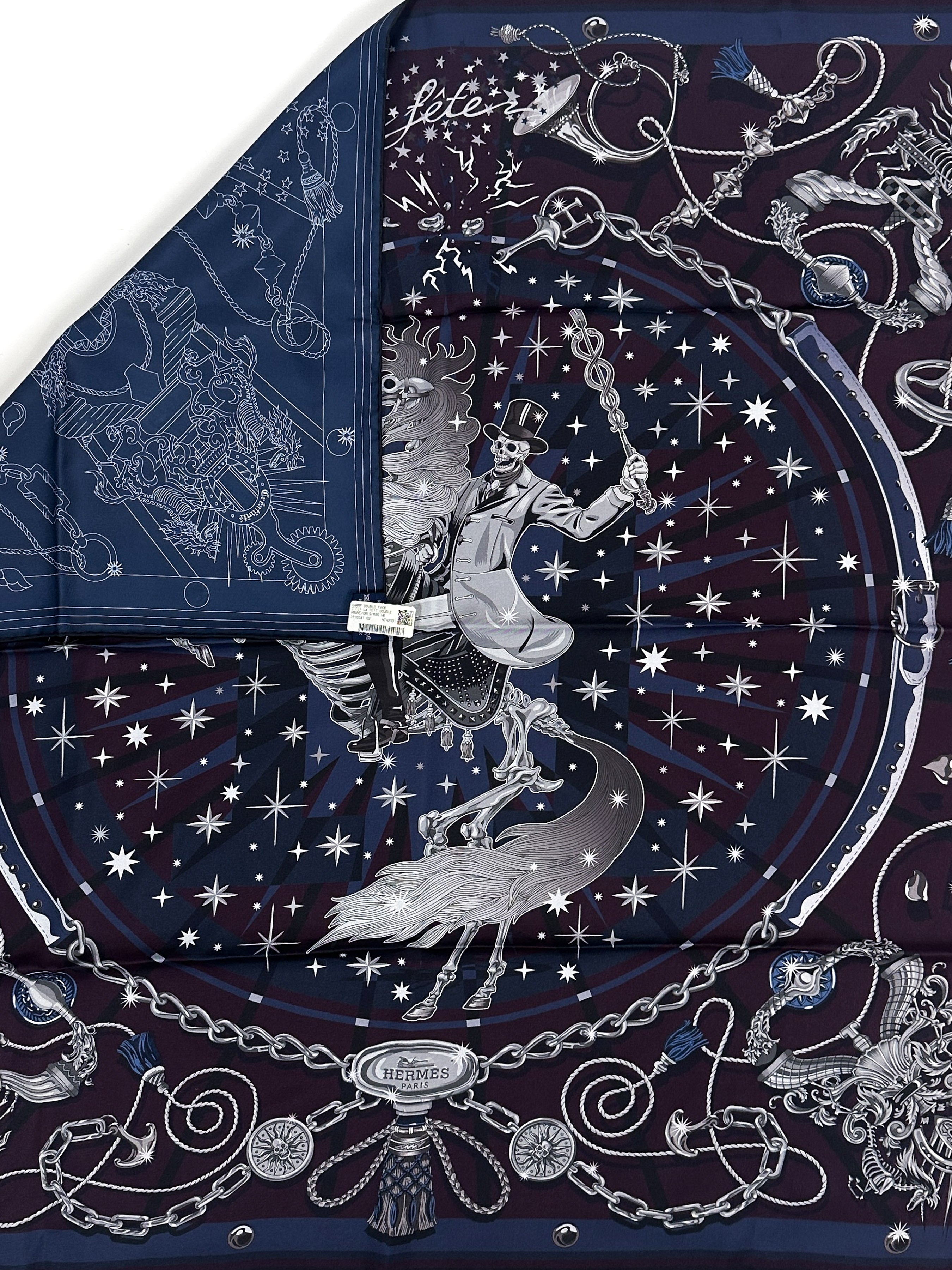 Hermès C'est La Fête Double Face 90