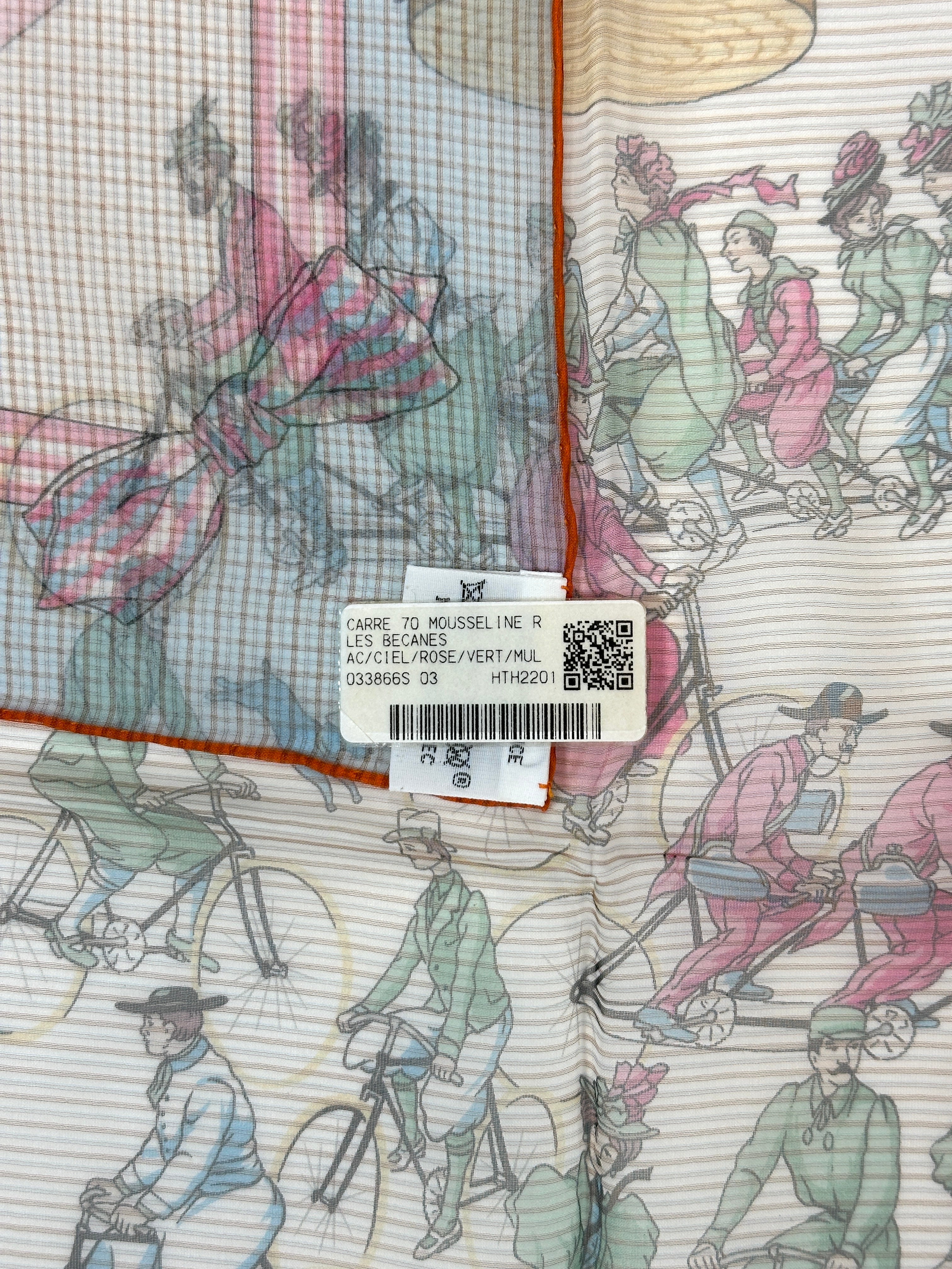 Hermès Les Bécanes Mousseline 70