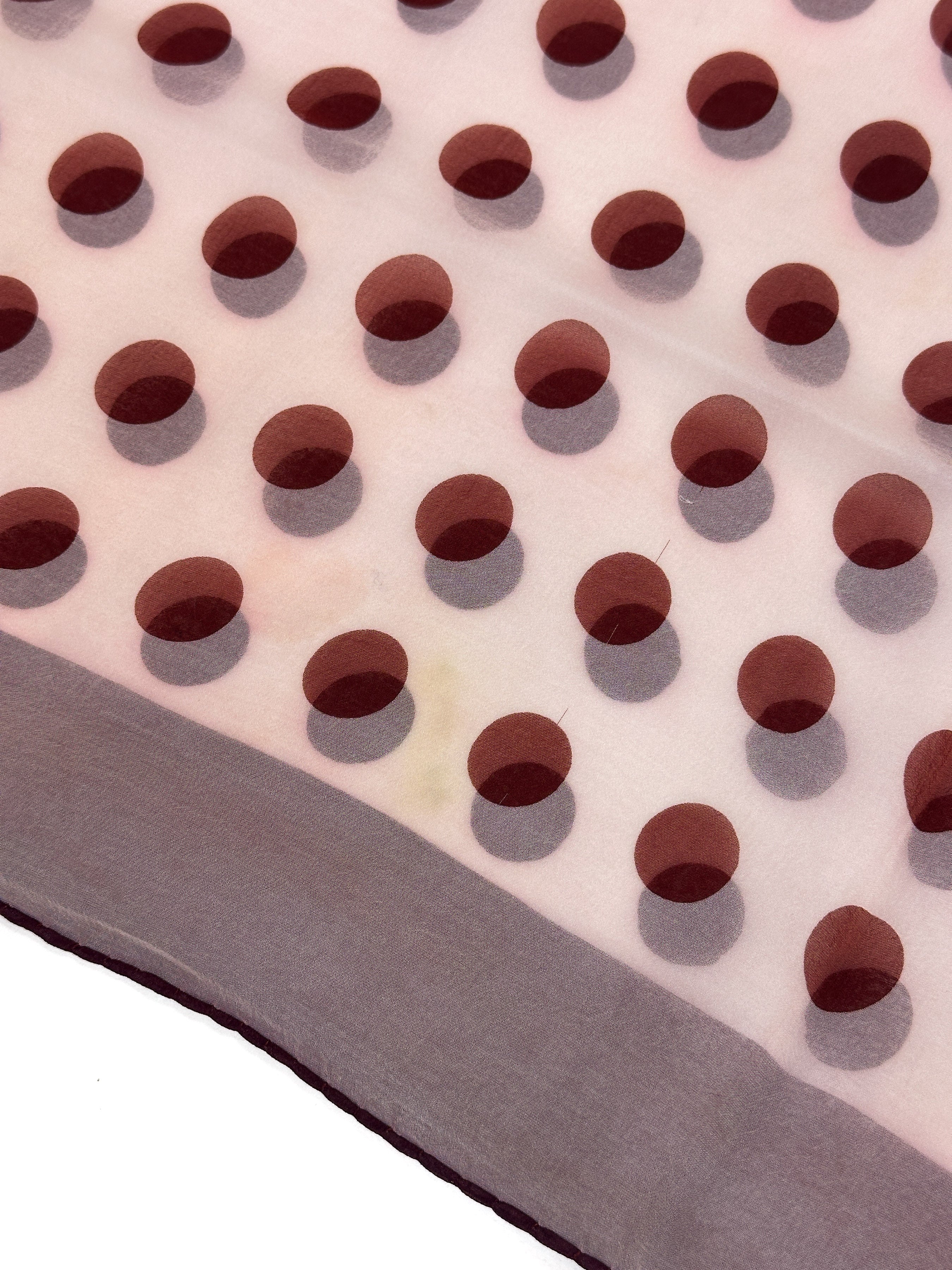 Hermès Polka Dot Double Face Mousseline 90