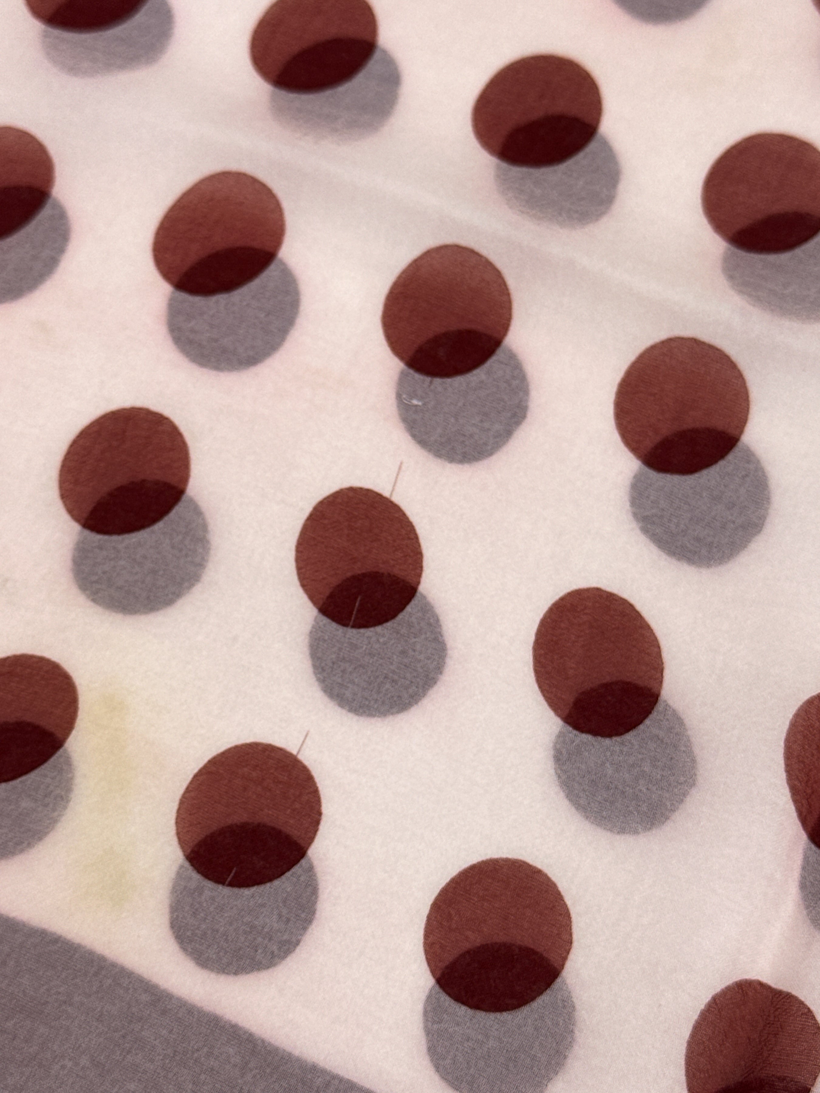 Hermès Polka Dot Double Face Mousseline 90
