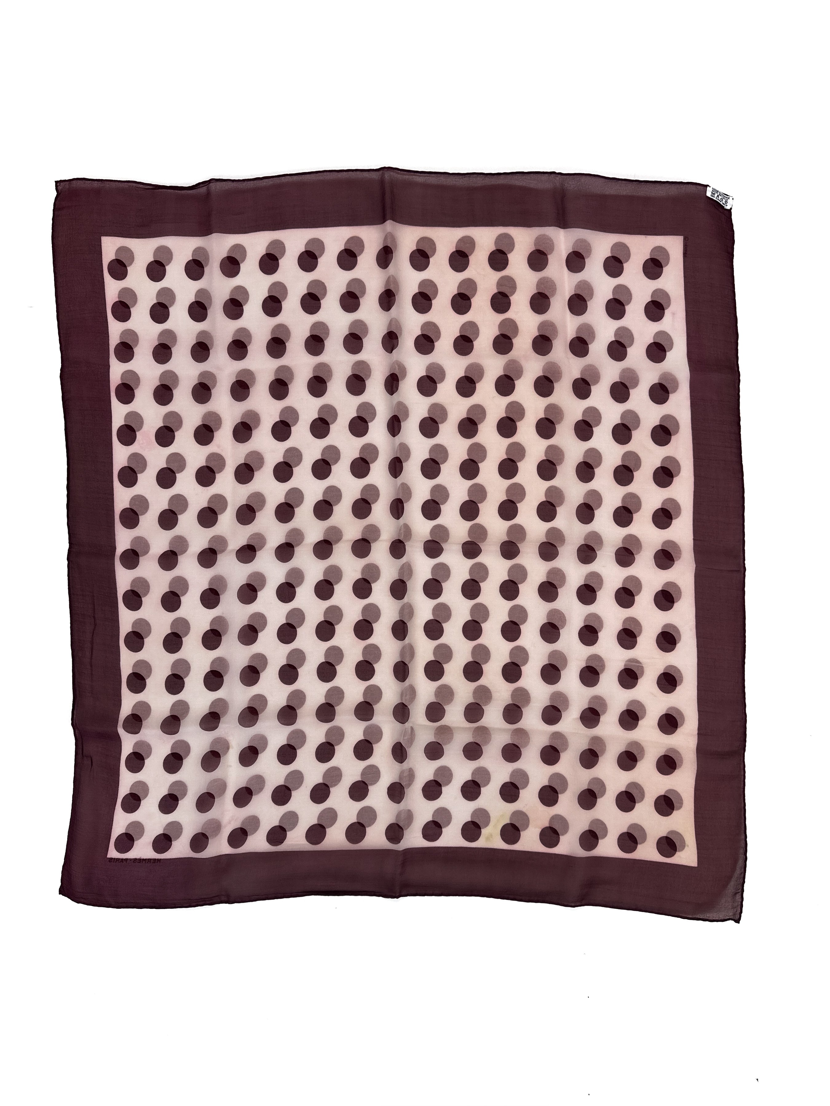 Hermès Polka Dot Double Face Mousseline 90