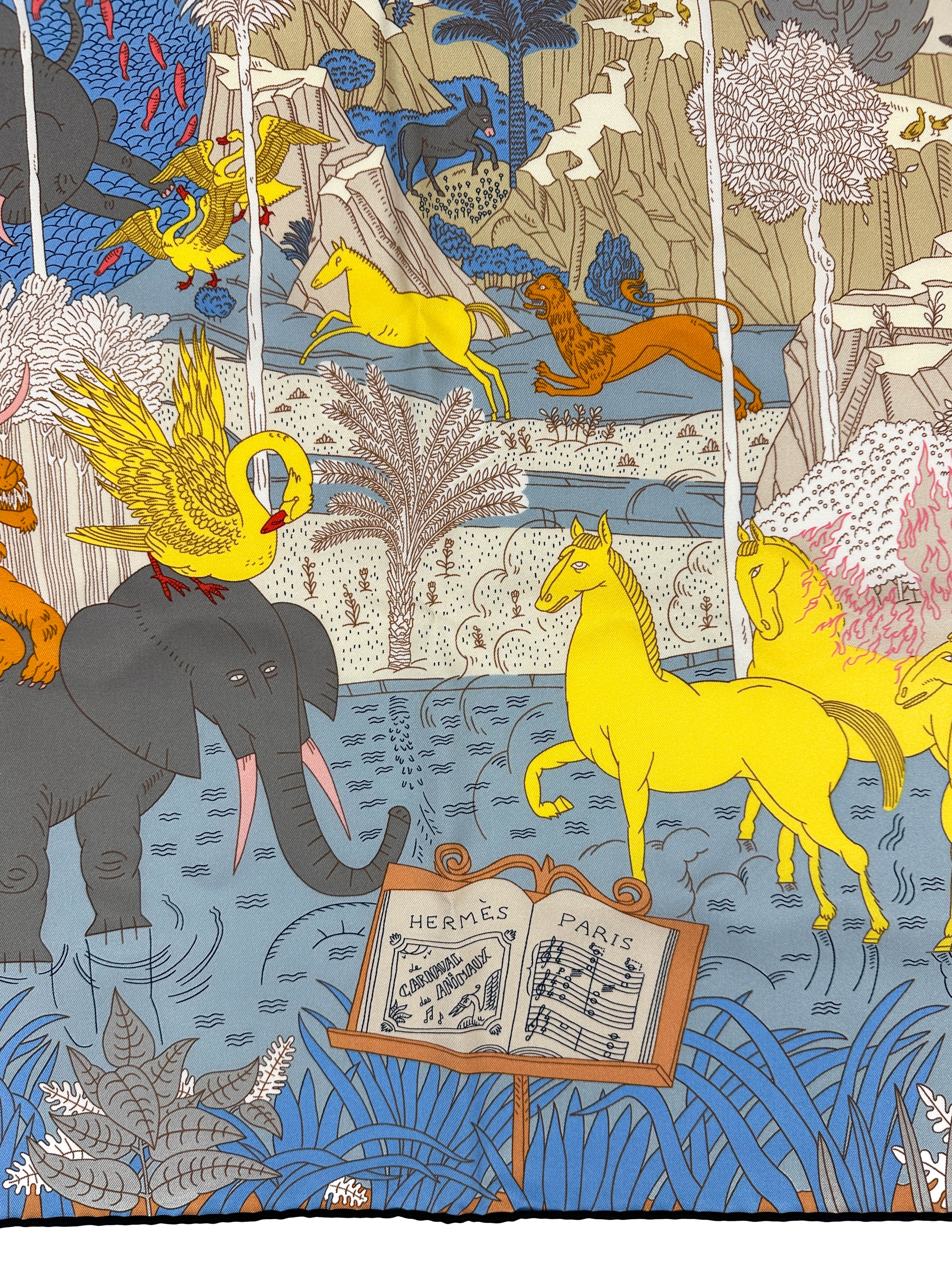 Hermès 、アフリカ動物柄 Hermès Le Carnaval des Animaux 90