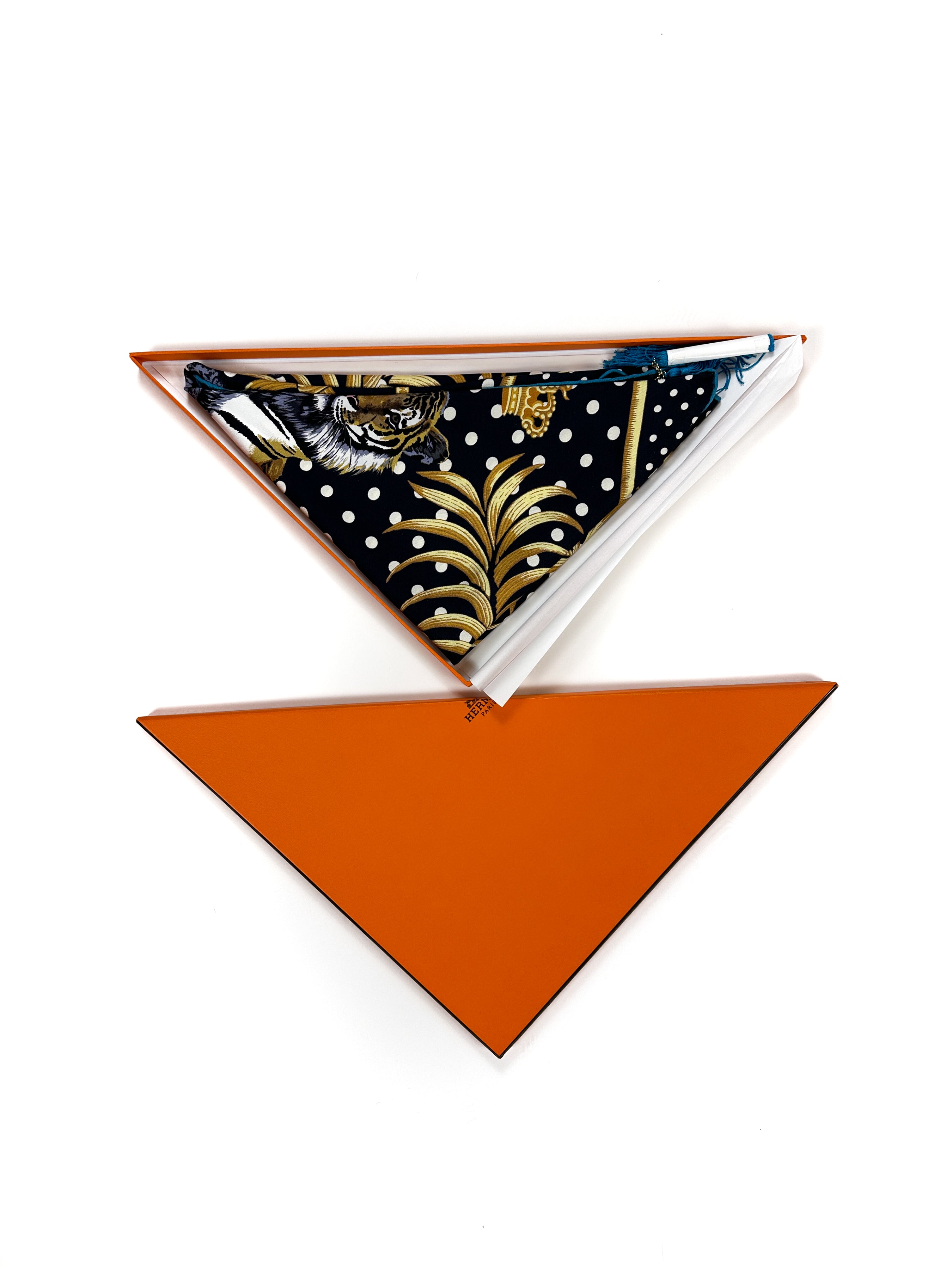 Hermès Tigre Royal Pointe Royale Washed Silk Triangle