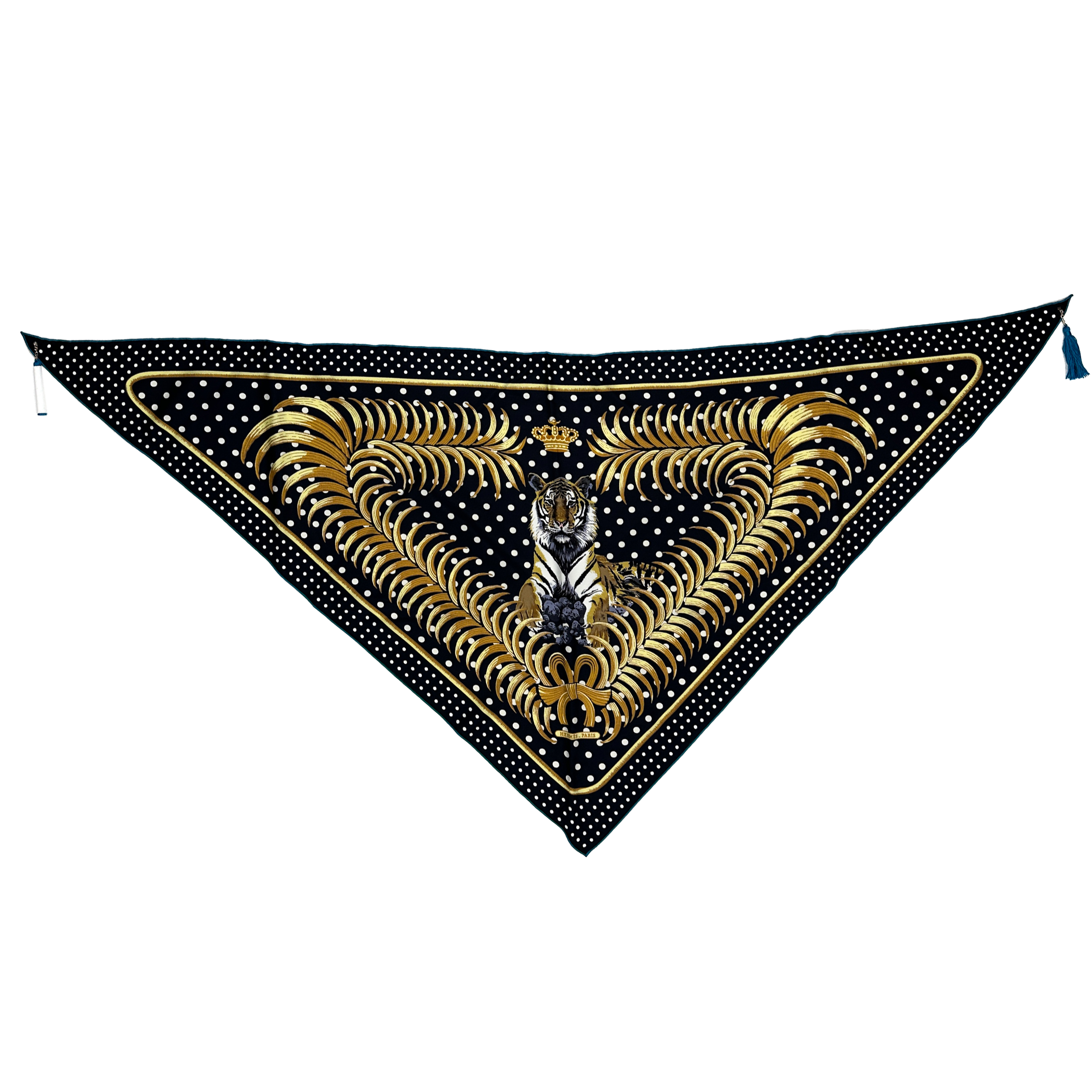 Hermès Tigre Royal Pointe Royale Washed Silk Triangle