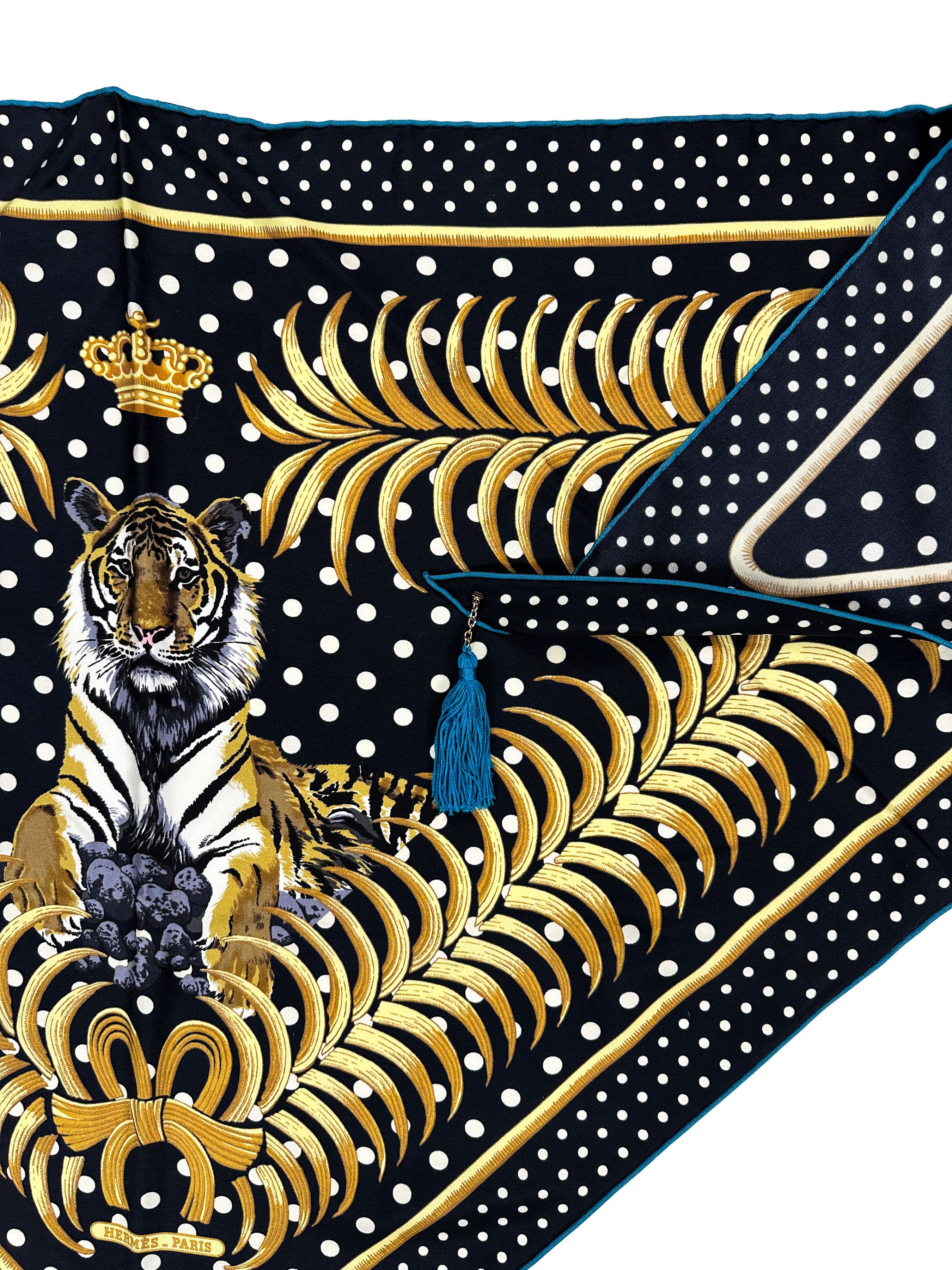 Hermès Tigre Royal Pointe Royale Washed Silk Triangle