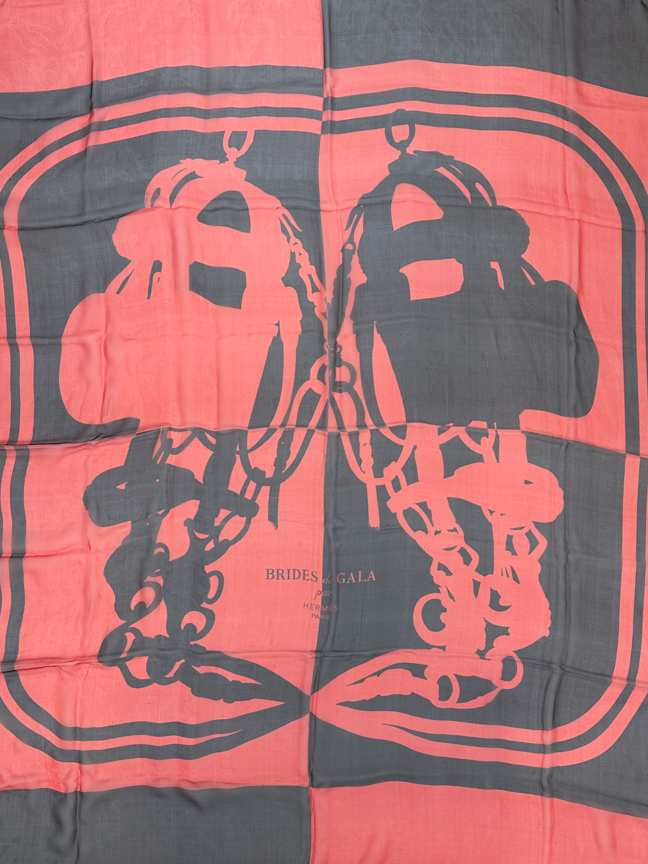 Hermès Brides de Gala Quadri Tatouage Mousseline 140