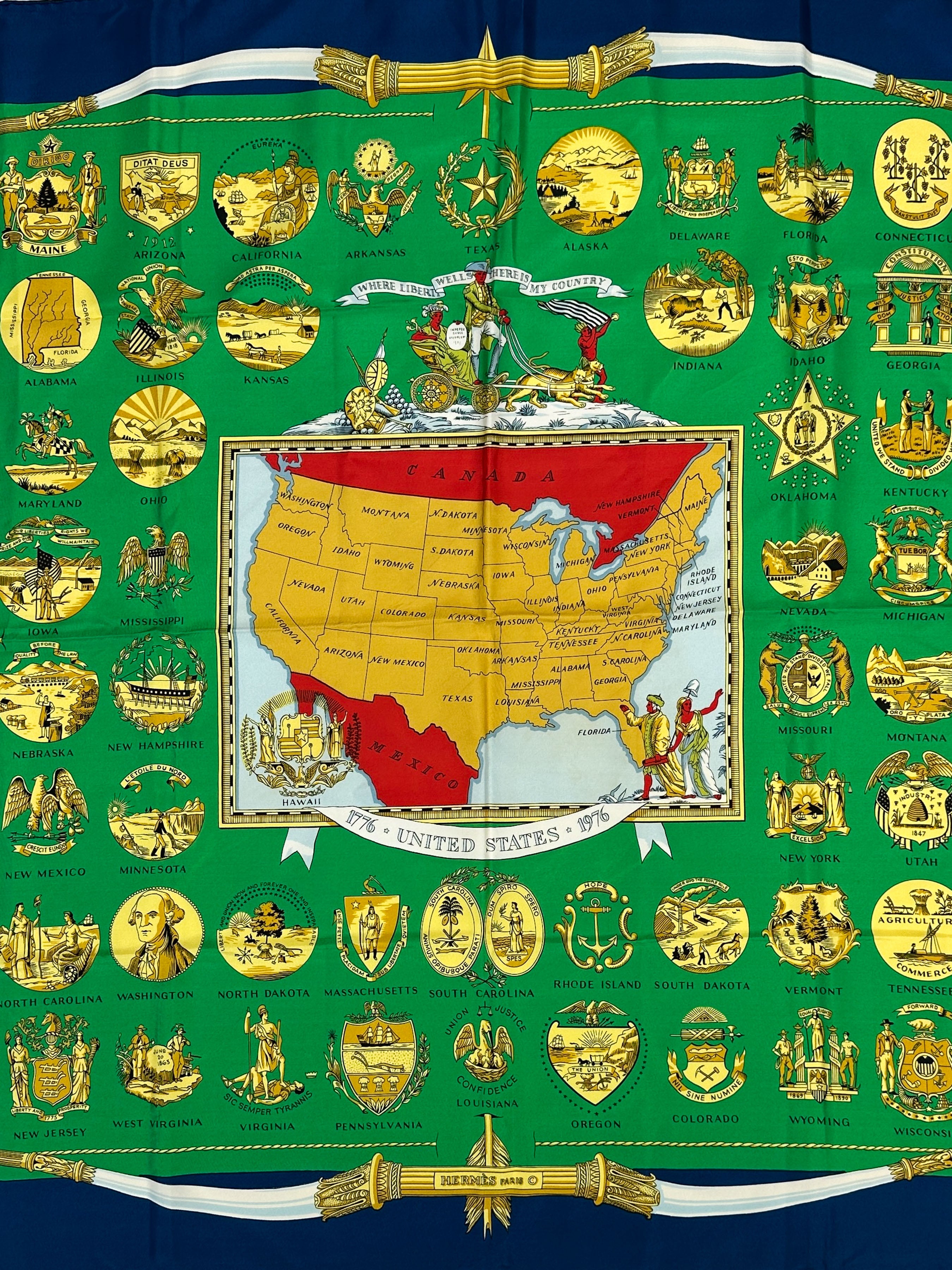 Hermès Special Edition 1976 Bicentenary Arms Of The United States 90