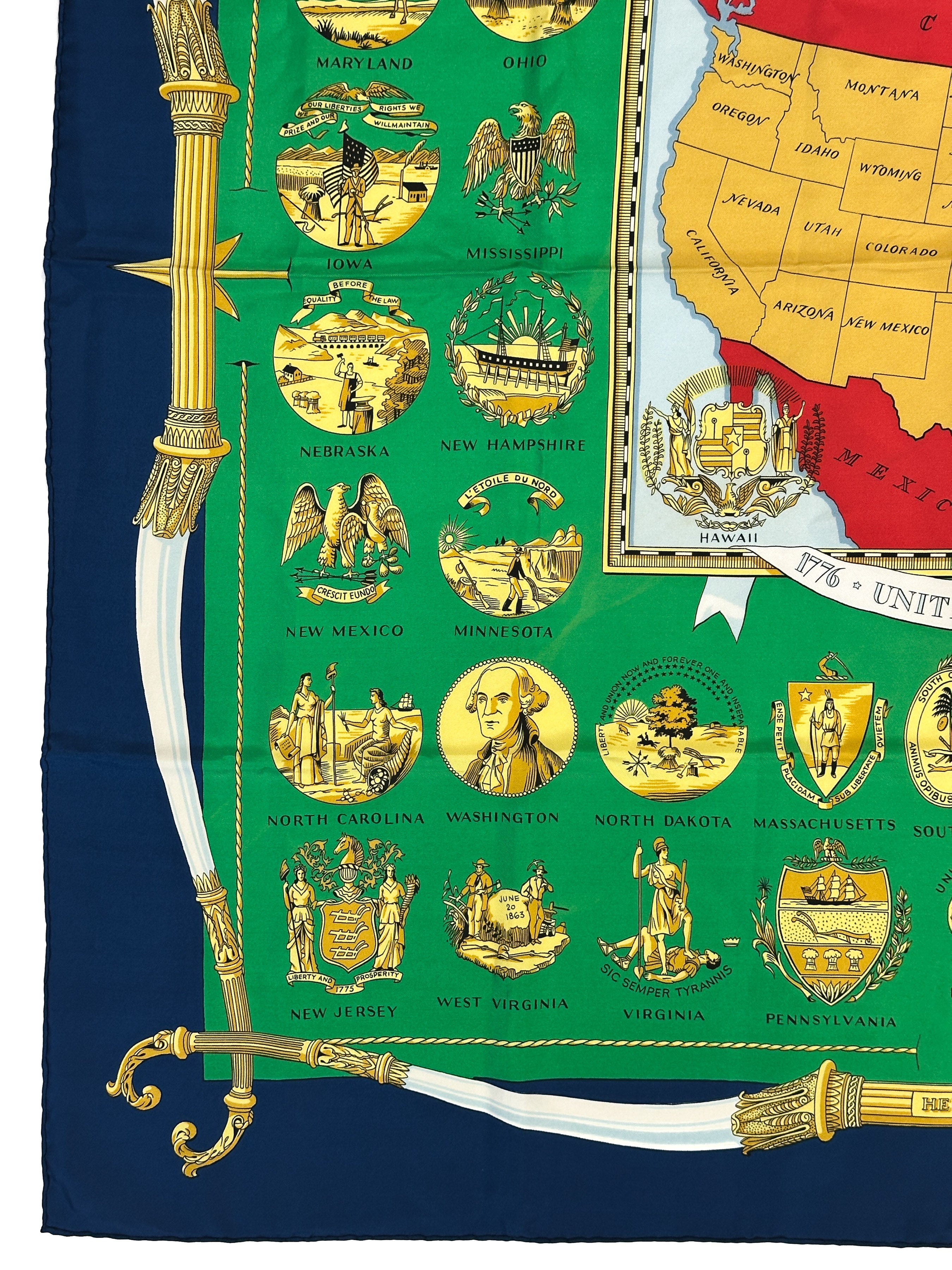 Hermès Special Edition 1976 Bicentenary Arms Of The United States 90