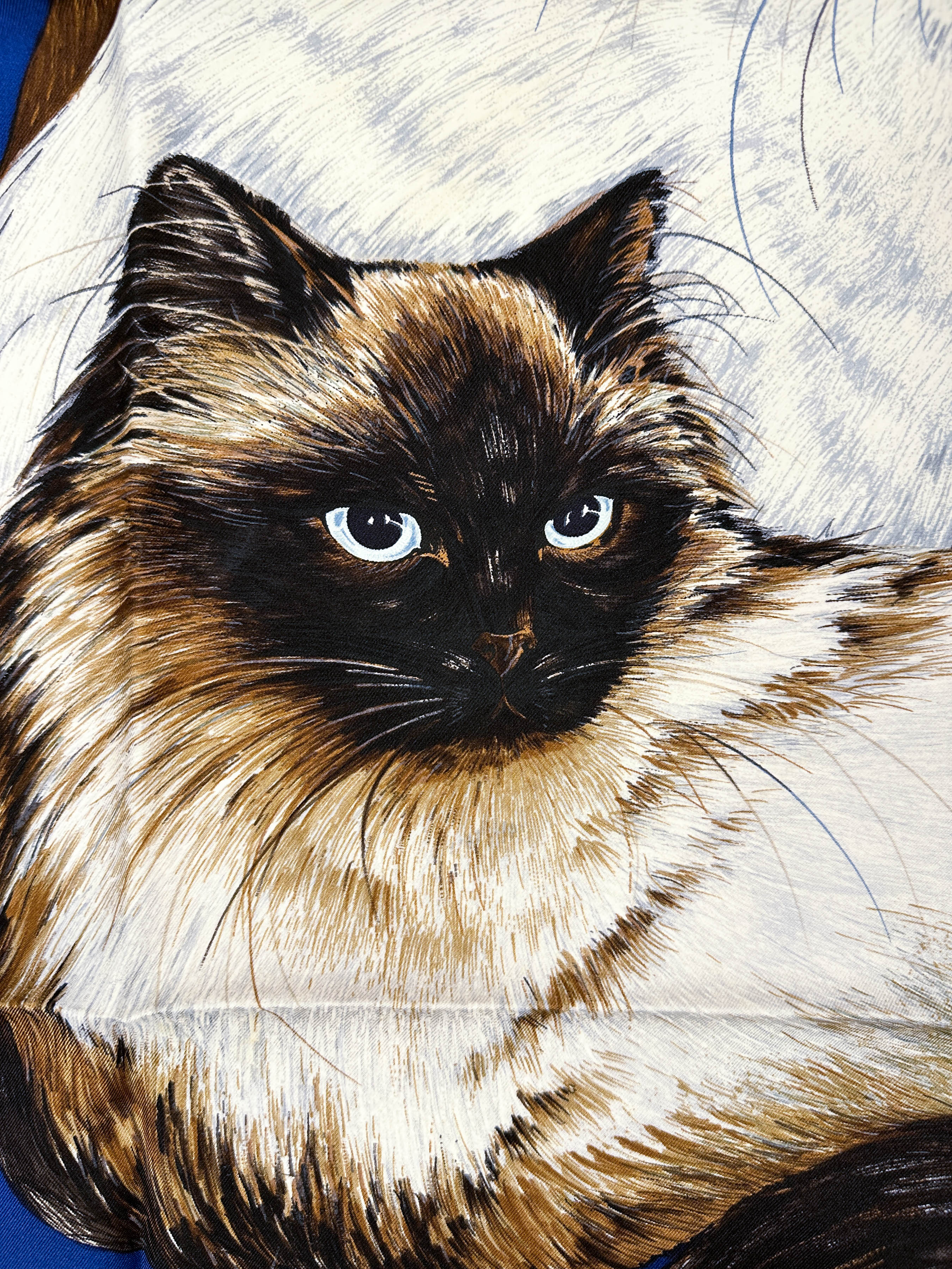 ニ*コ様 HERMES スカーフ カレ90 Les Chats レ・シャ 猫達 Hermès Les Chats 90