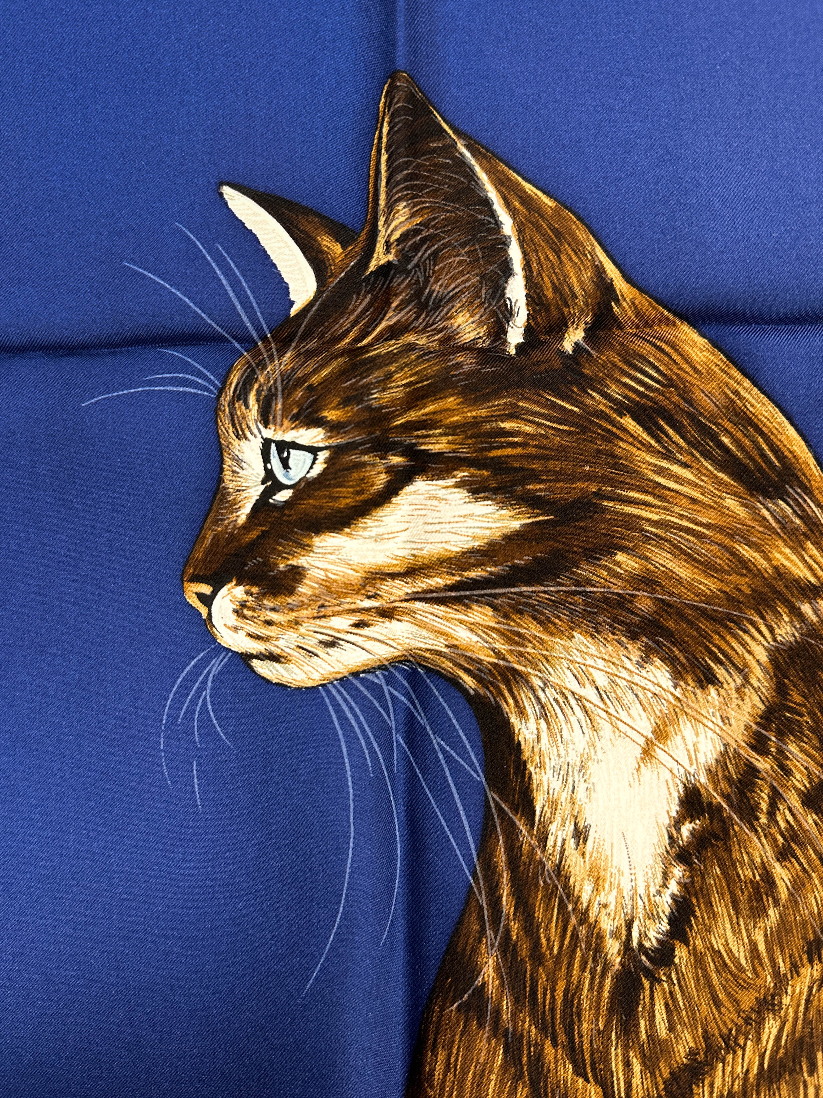 ニ*コ様 HERMES スカーフ カレ90 Les Chats レ・シャ 猫達 Hermès Les Chats 90