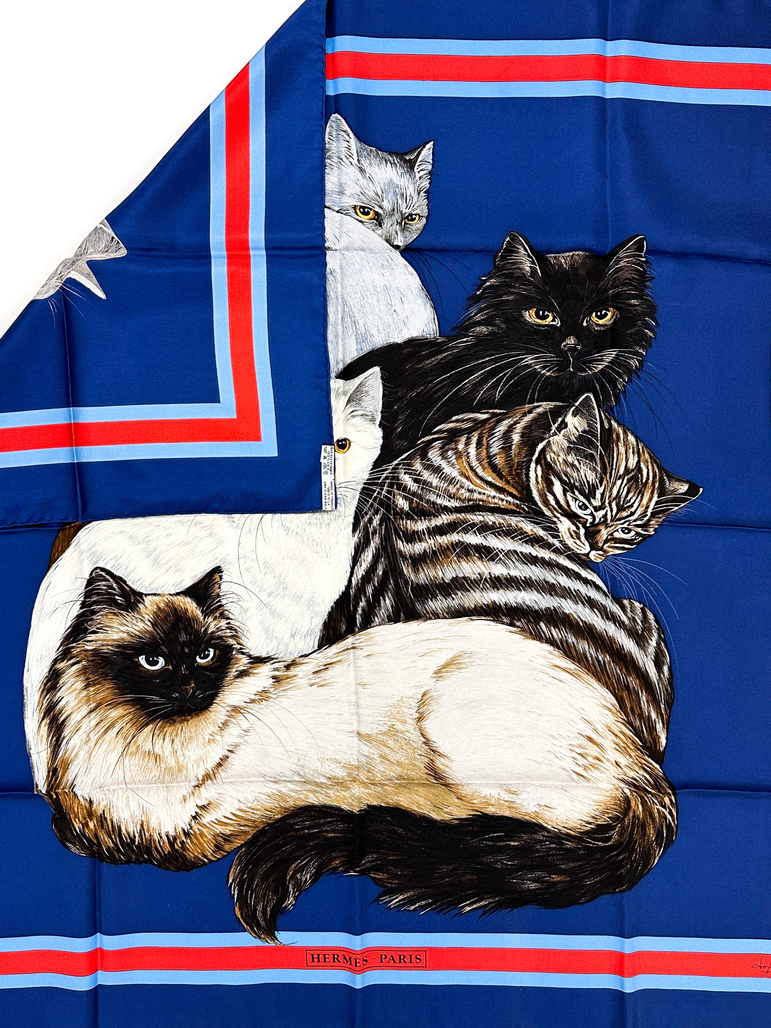 Hermès Les Chats 90