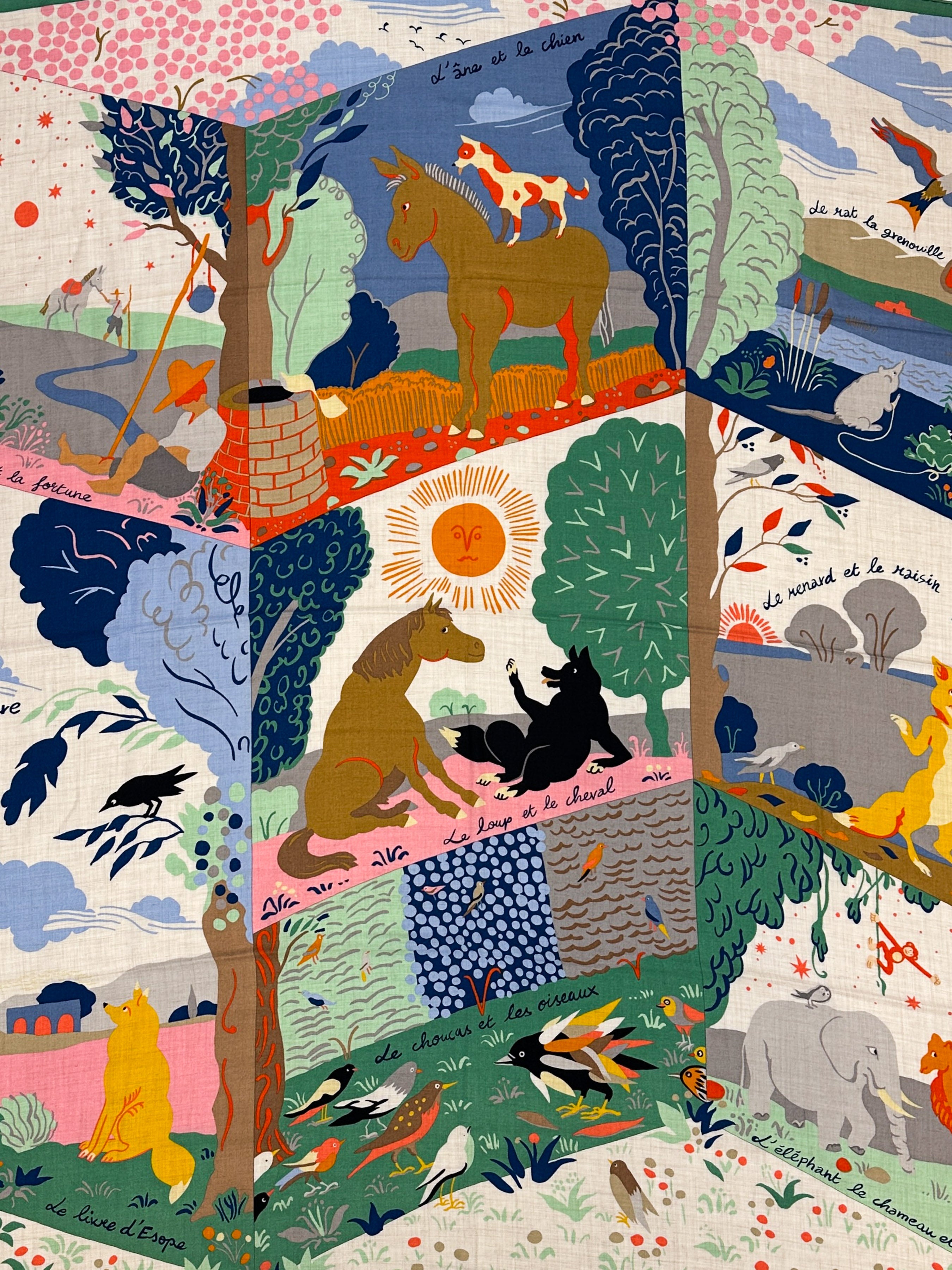 Hermès Le Livre d'Esope Cashmere Silk 140