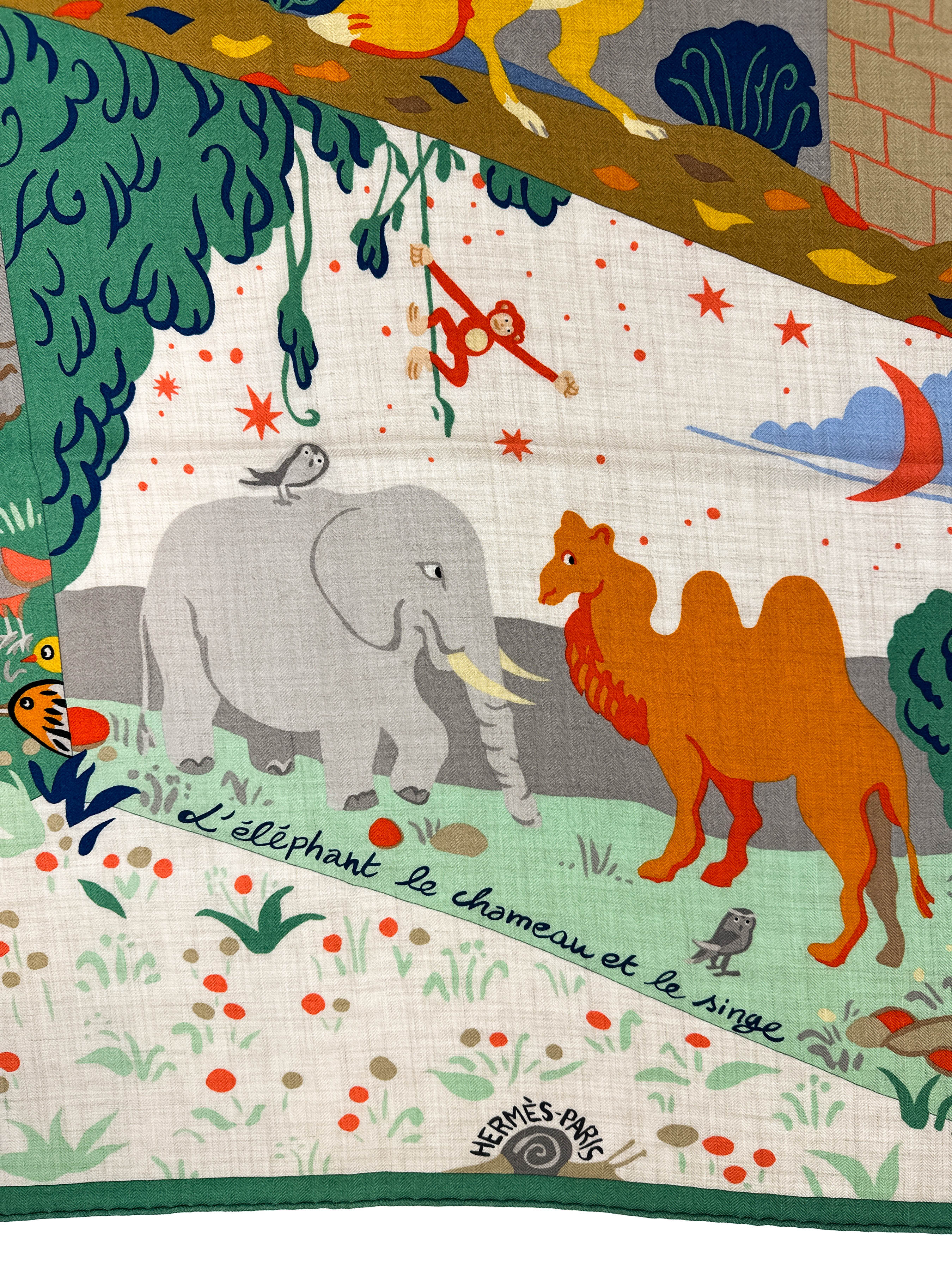 Hermès Le Livre d'Esope Cashmere Silk 140