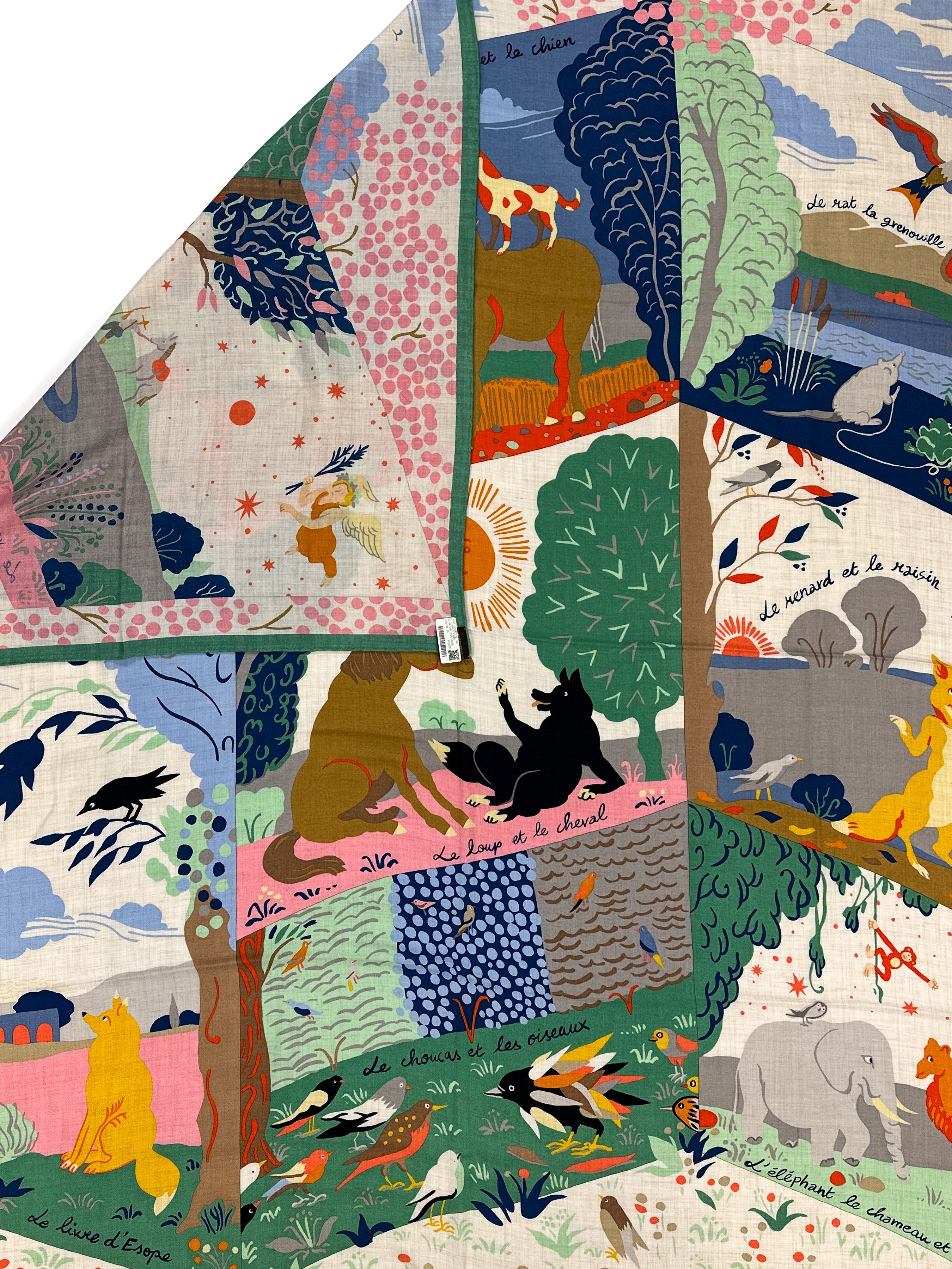 Hermès Le Livre d'Esope Cashmere Silk 140